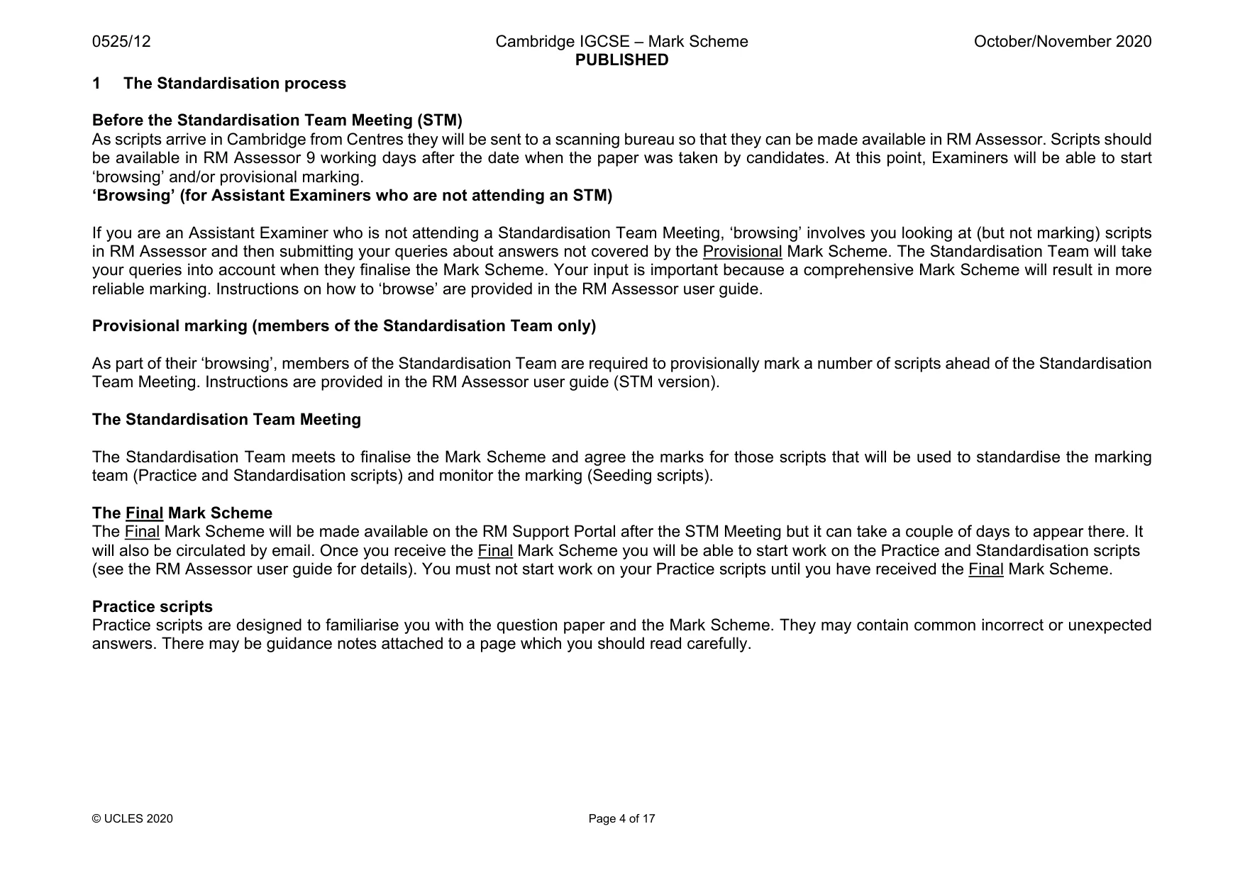 Mark scheme, page 4 of 17