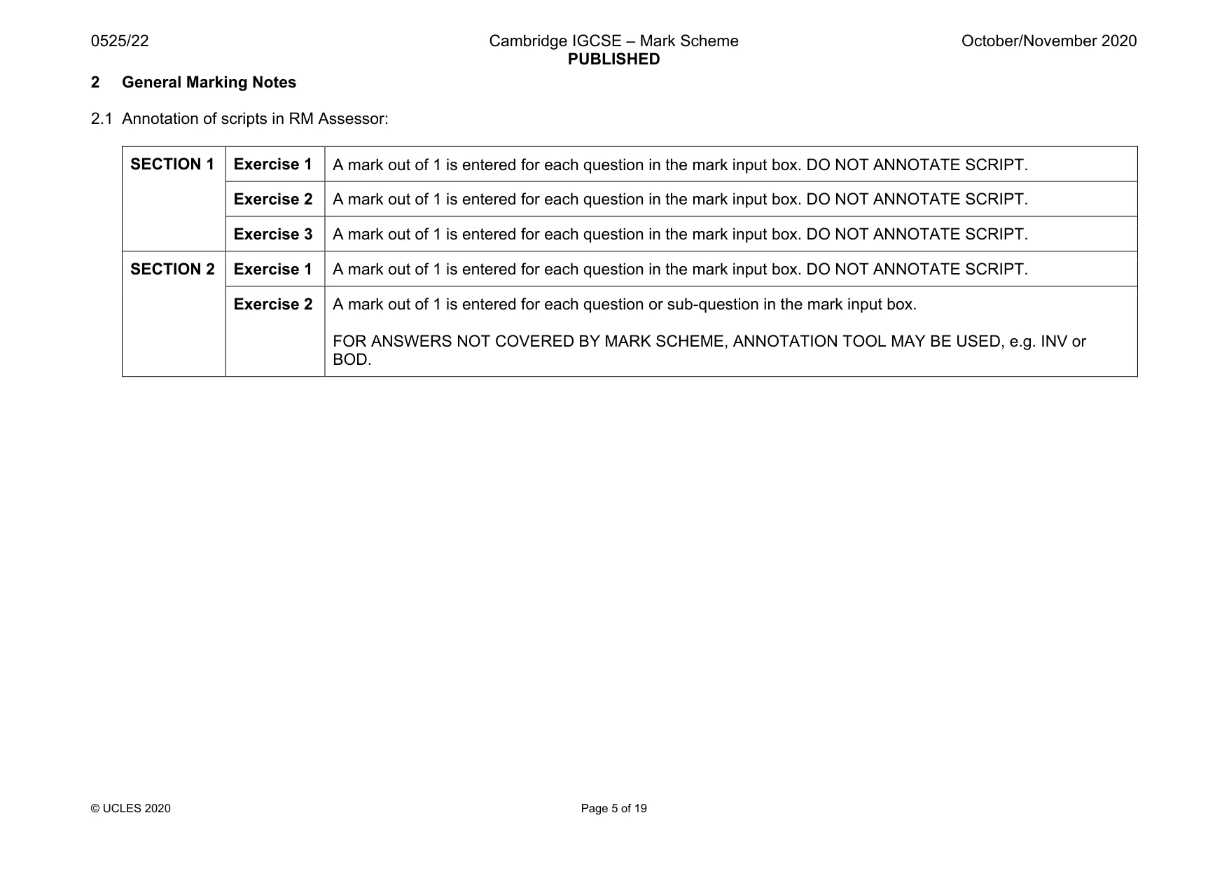 Mark scheme, page 5 of 19