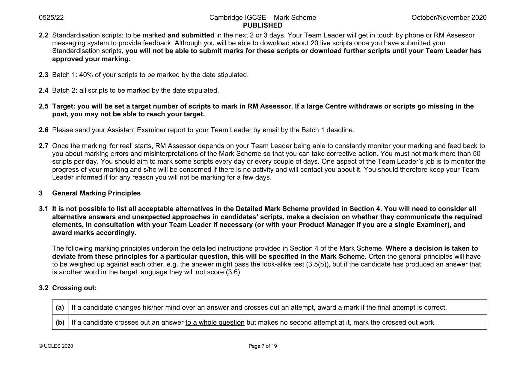 Mark scheme, page 7 of 19