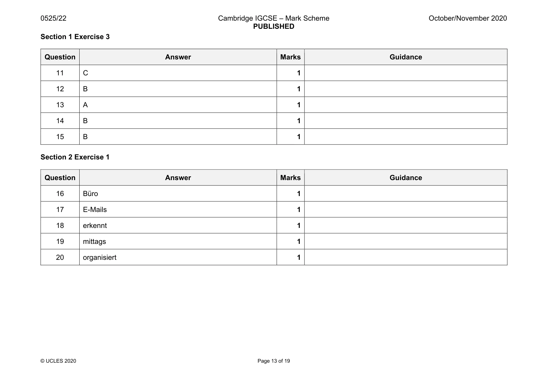Mark scheme, page 13 of 19