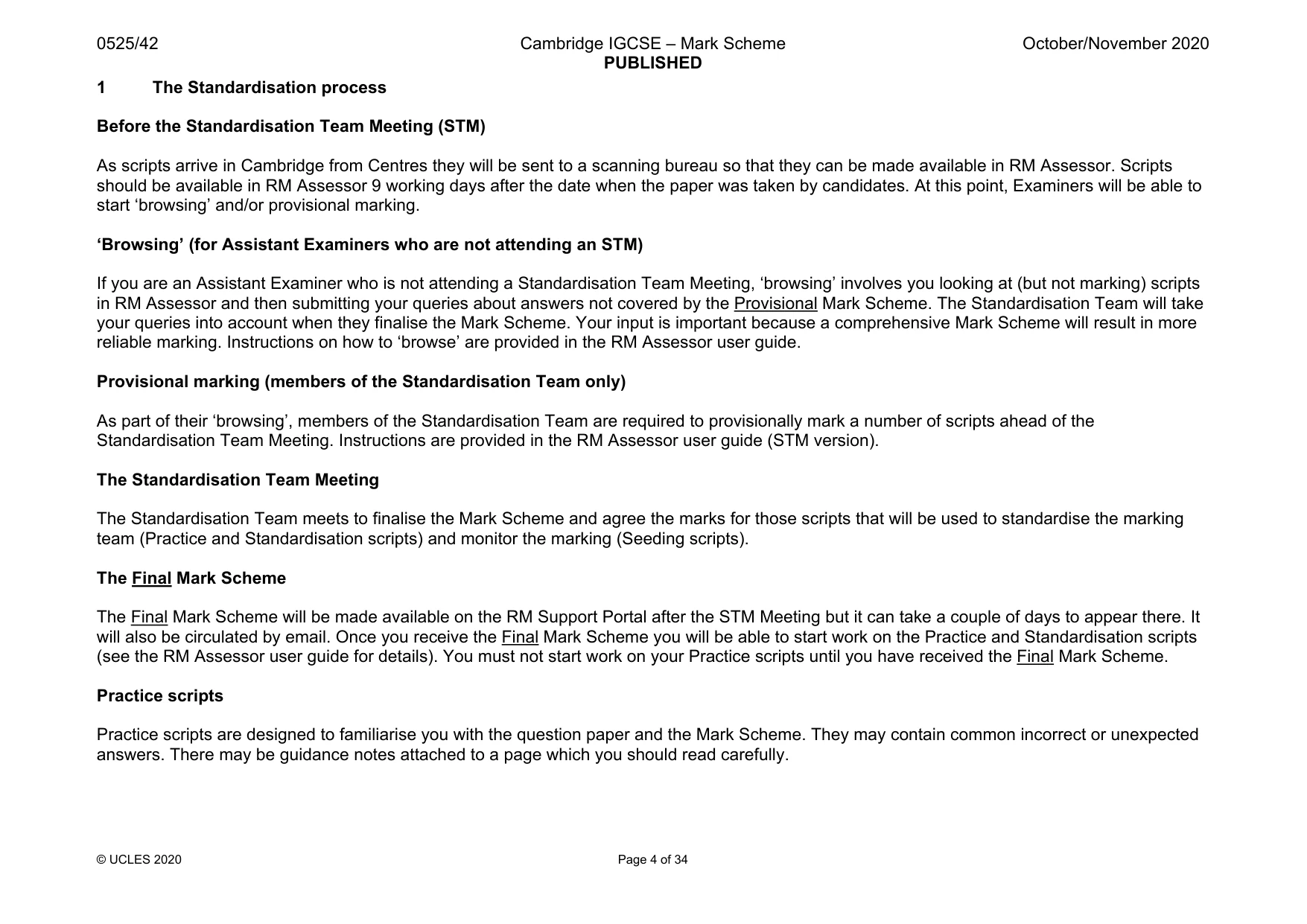 Mark scheme, page 4 of 34
