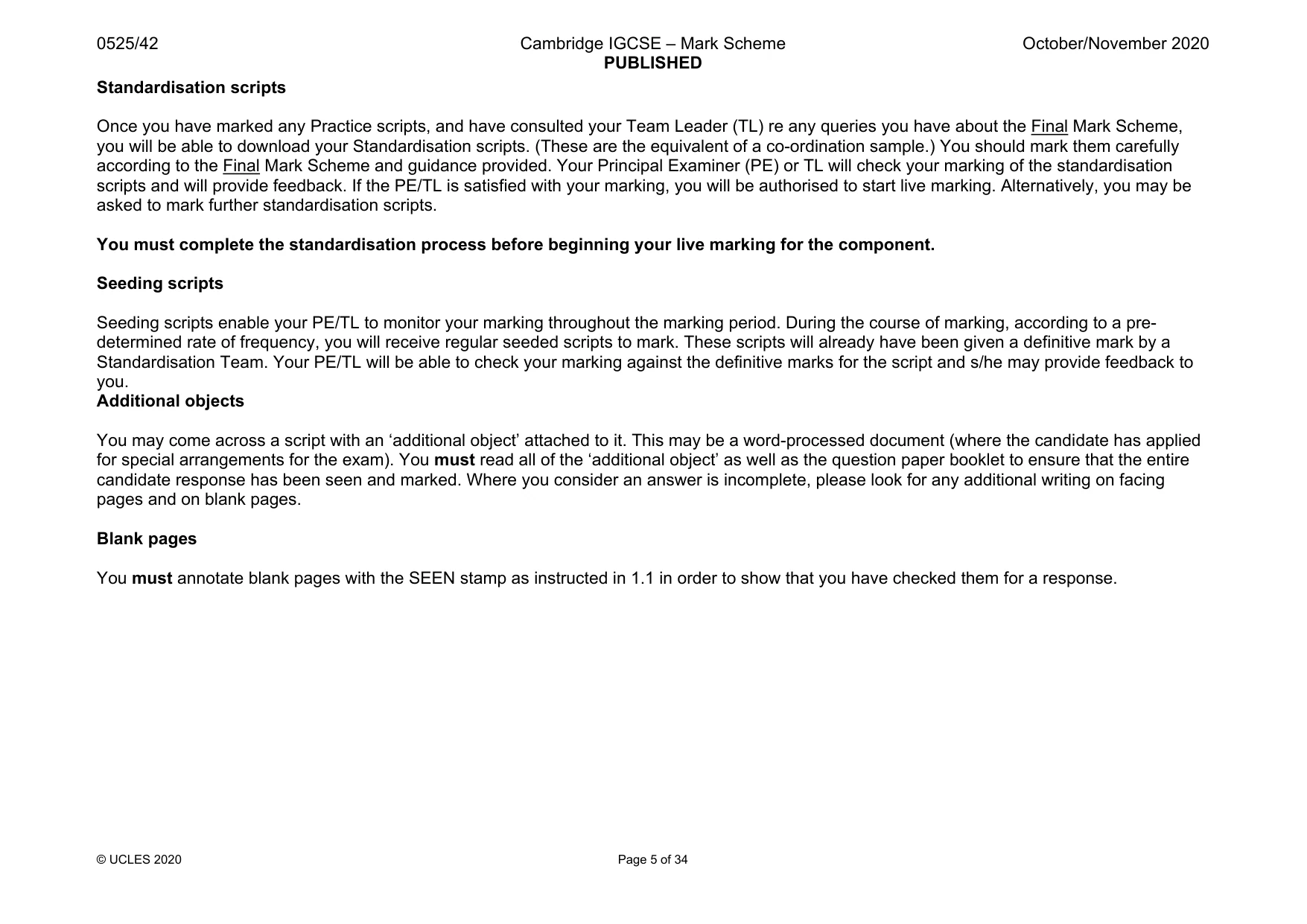 Mark scheme, page 5 of 34