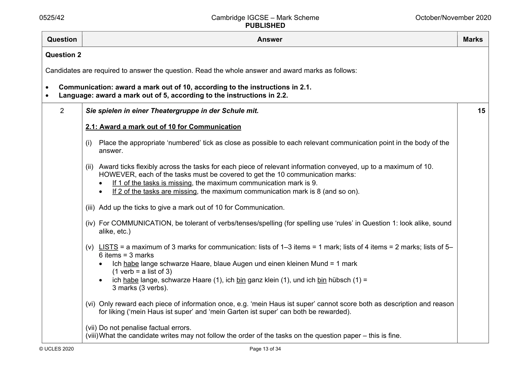 Mark scheme, page 13 of 34