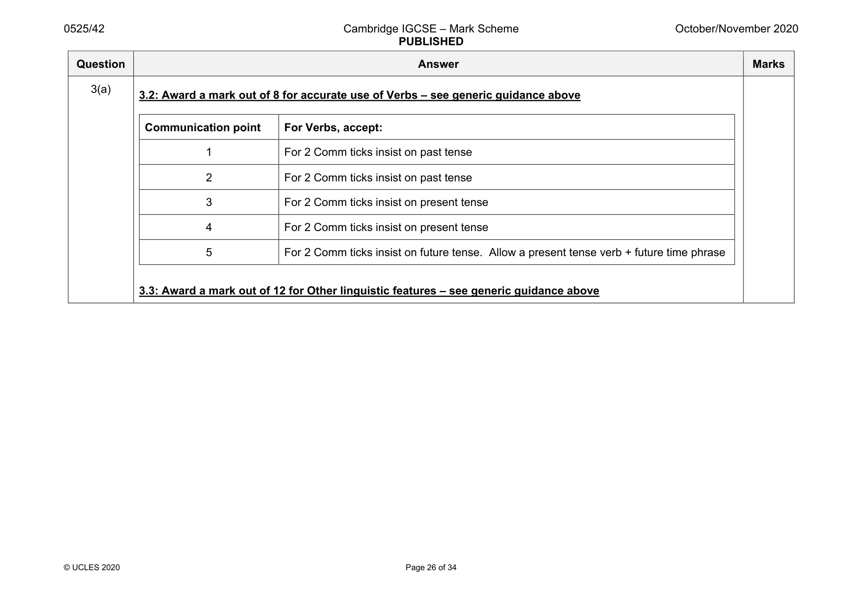 Mark scheme, page 26 of 34