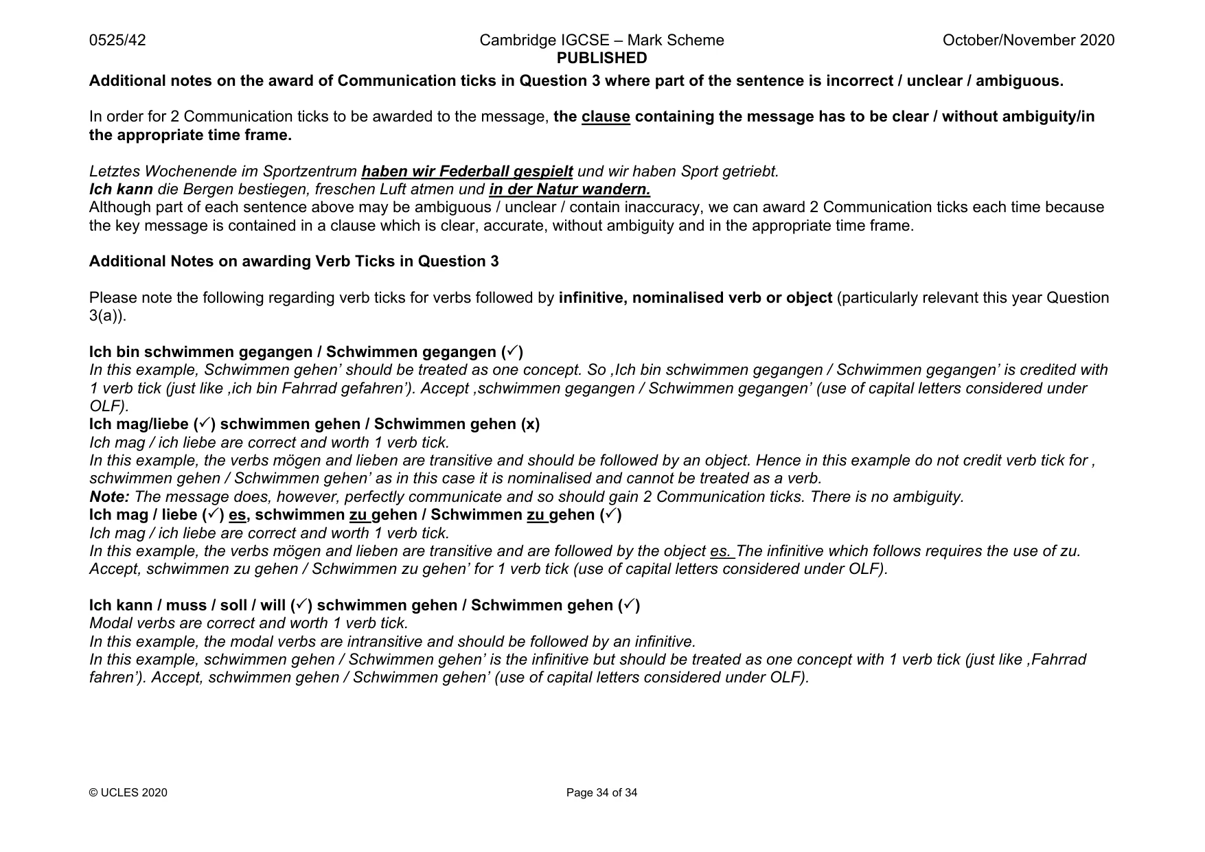Mark scheme, page 34 of 34