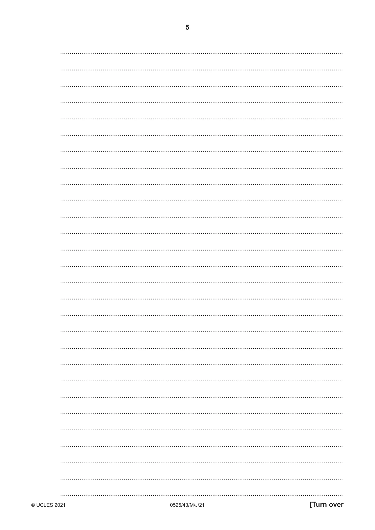 Cambridge IGCSE German - Foreign Language 0525 2021 May/June Paper 4 · Variant 3 question paper, page 5 of 8
