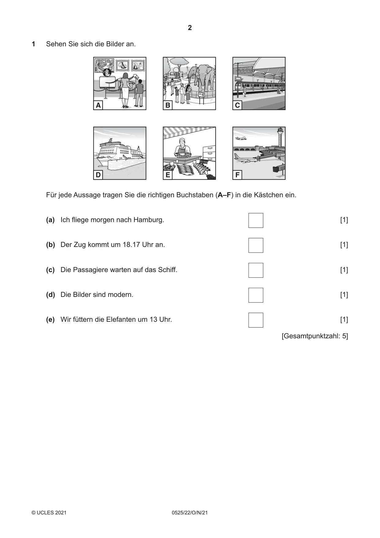 Cambridge IGCSE German - Foreign Language 0525 2021 Oct/Nov Paper 2 · Variant 2 question paper, page 2 of 12