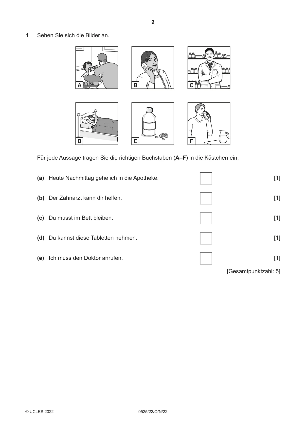 Cambridge IGCSE German - Foreign Language 0525 2022 Oct/Nov Paper 2 · Variant 2 question paper, page 2 of 12