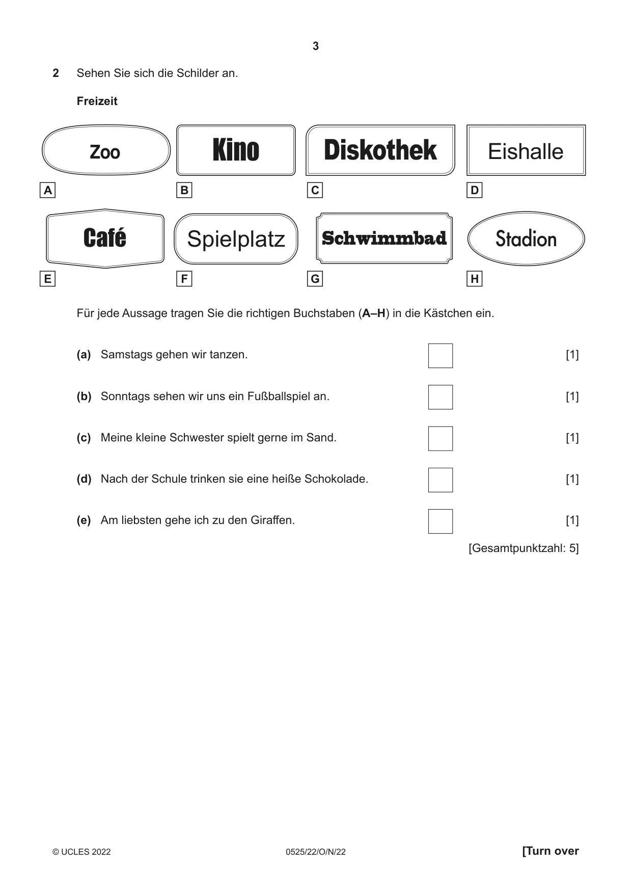 Cambridge IGCSE German - Foreign Language 0525 2022 Oct/Nov Paper 2 · Variant 2 question paper, page 3 of 12