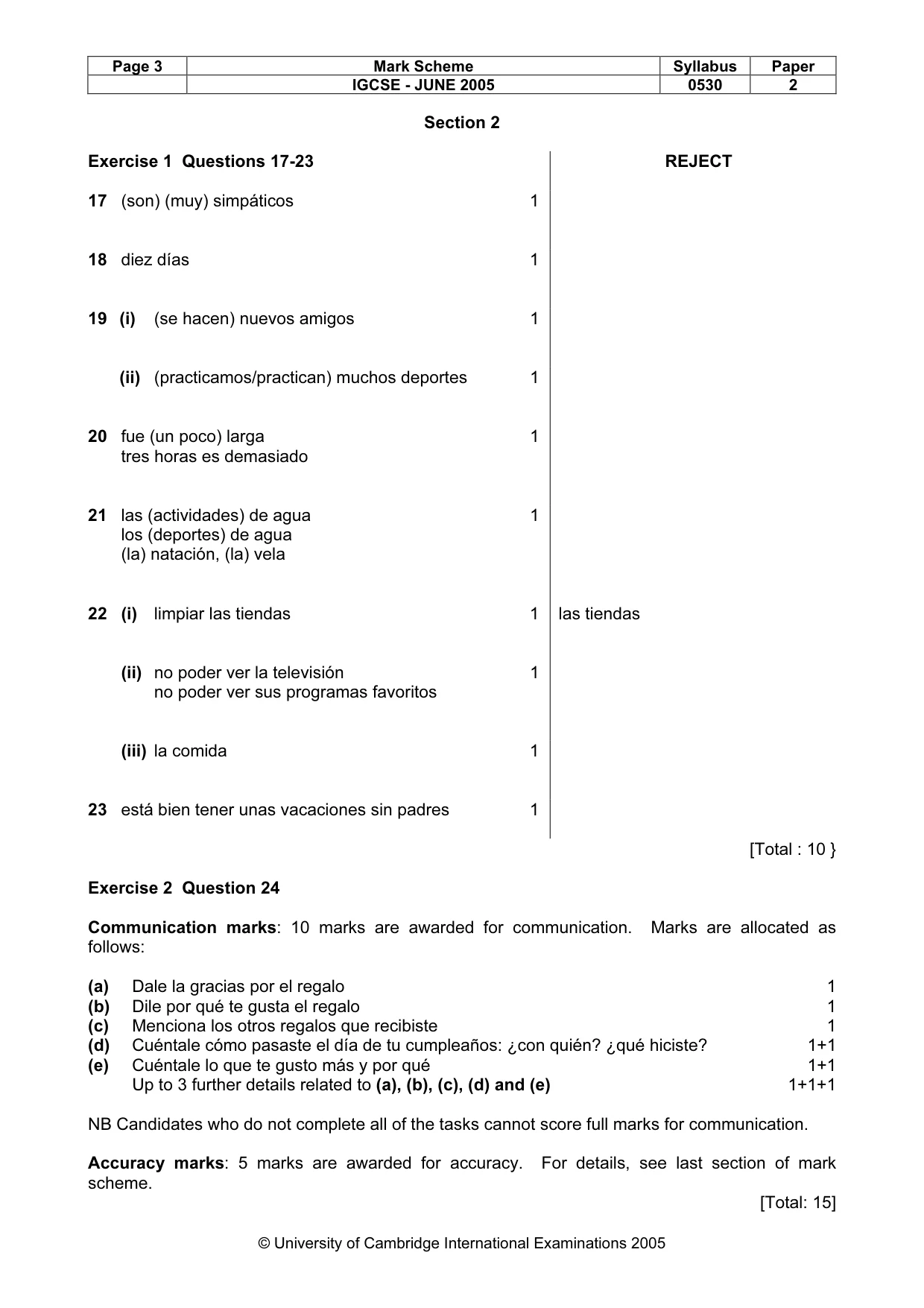 Mark scheme, page 5 of 18