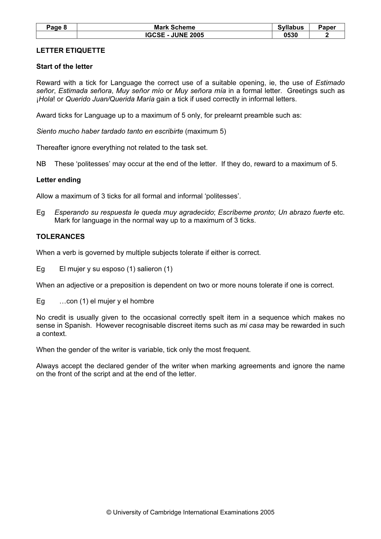 Mark scheme, page 10 of 18