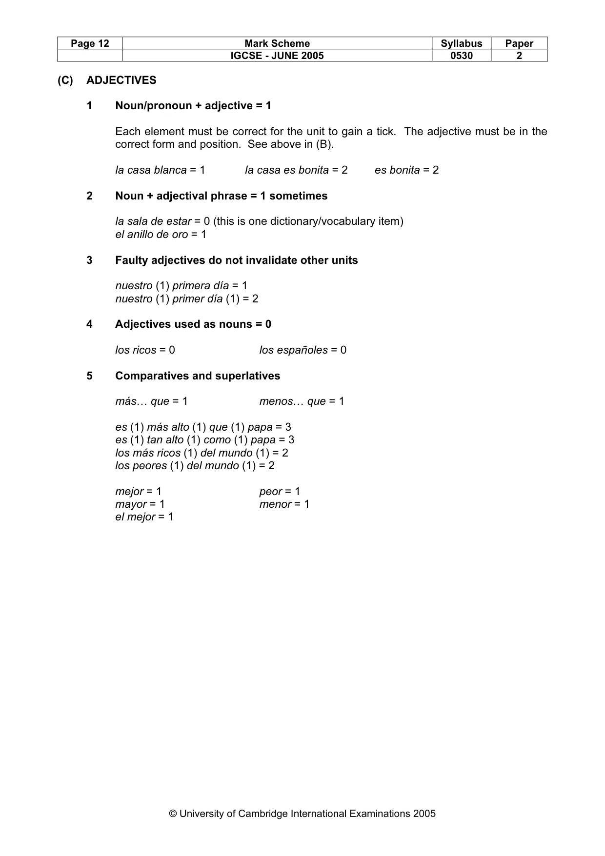 Mark scheme, page 14 of 18