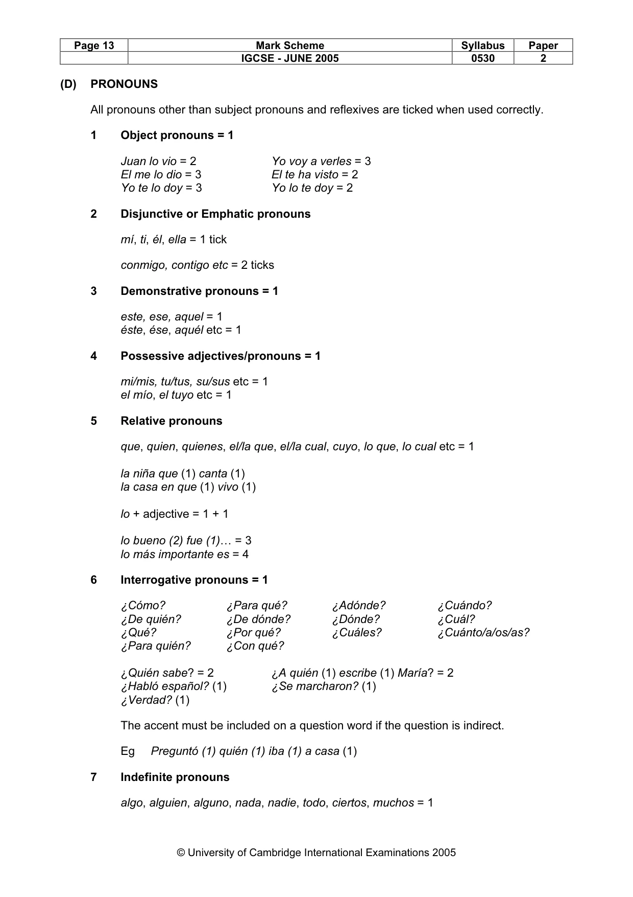 Mark scheme, page 15 of 18