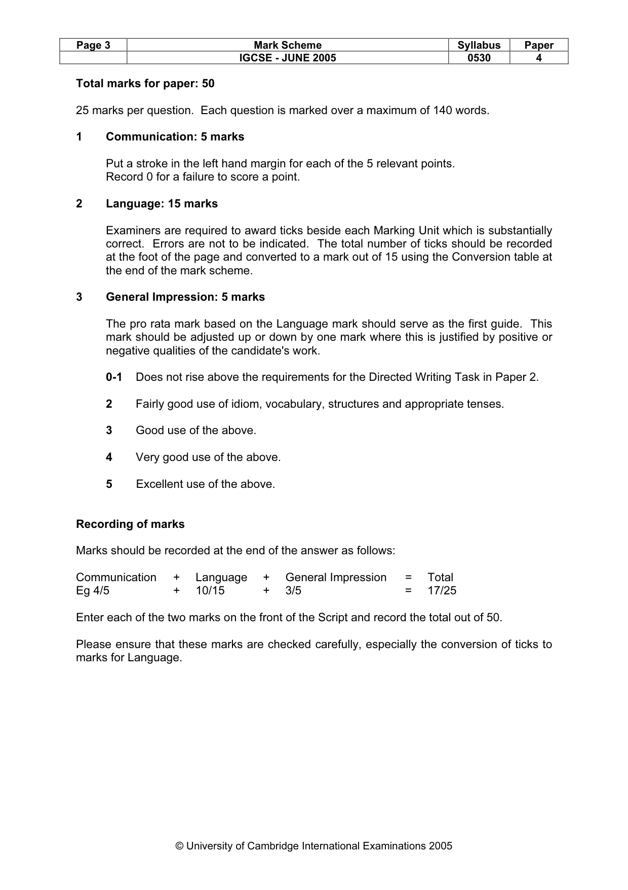 Mark scheme, page 3 of 15