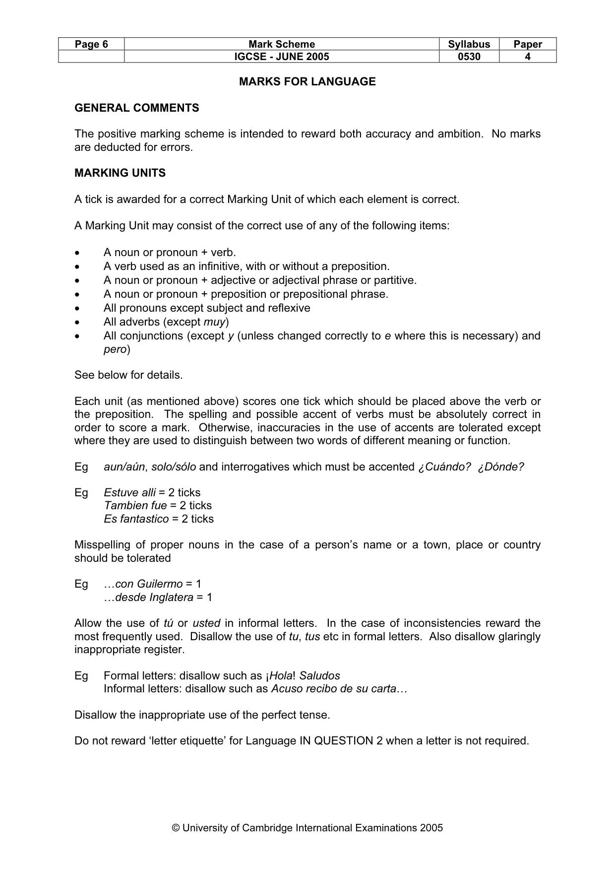 Mark scheme, page 6 of 15