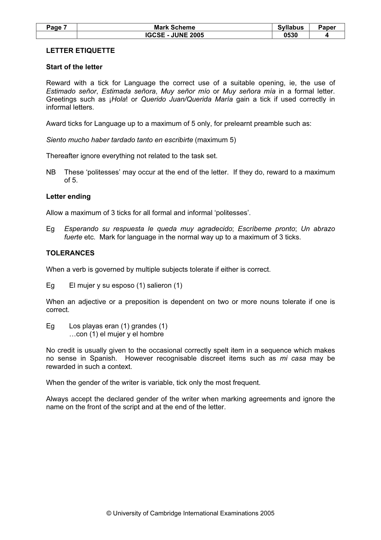 Mark scheme, page 7 of 15
