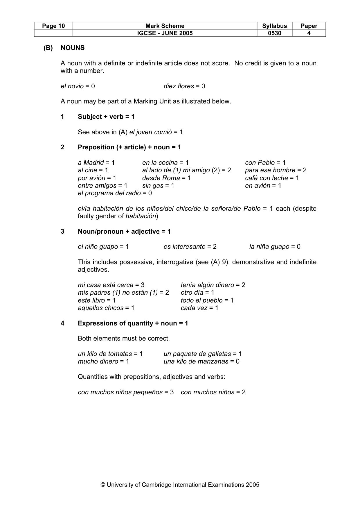 Mark scheme, page 10 of 15