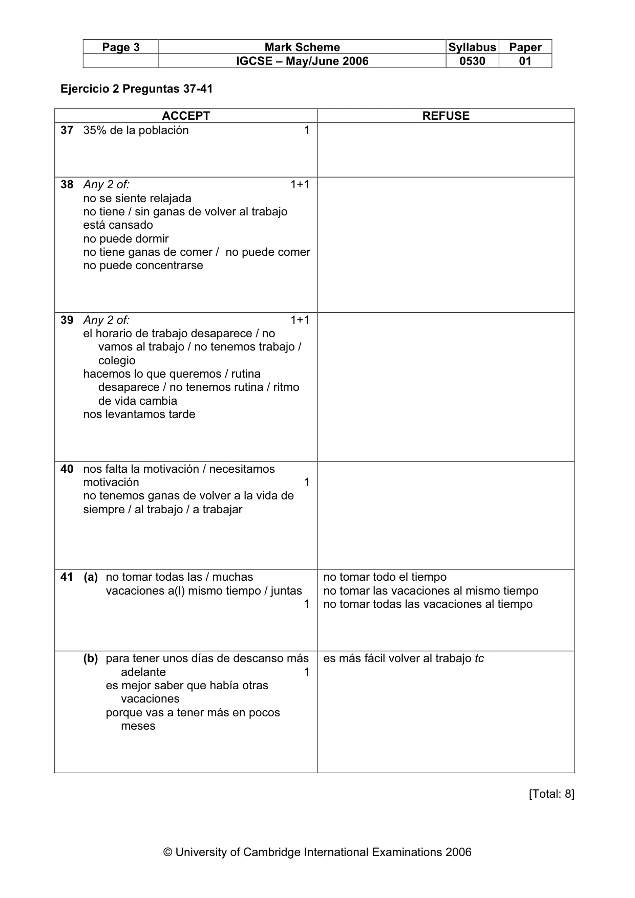 Mark scheme, page 4 of 4