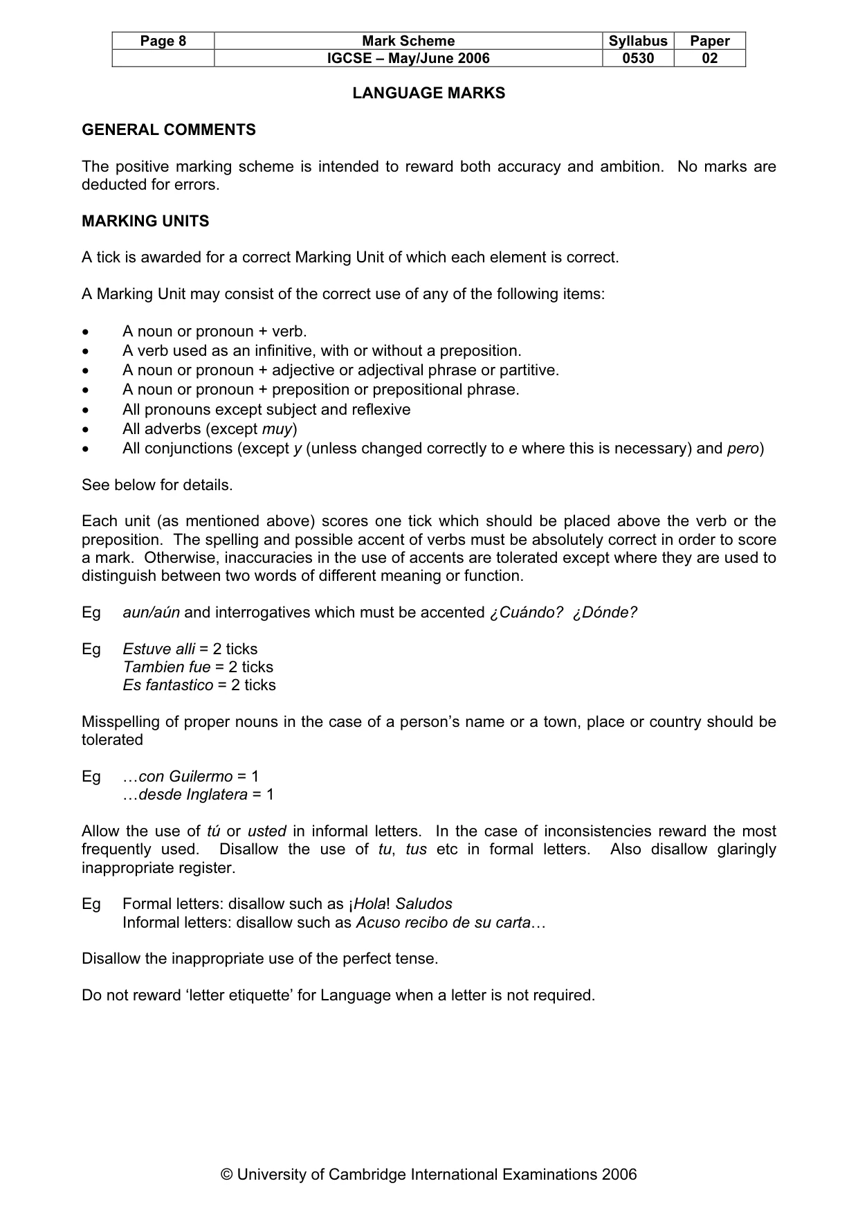 Mark scheme, page 9 of 18