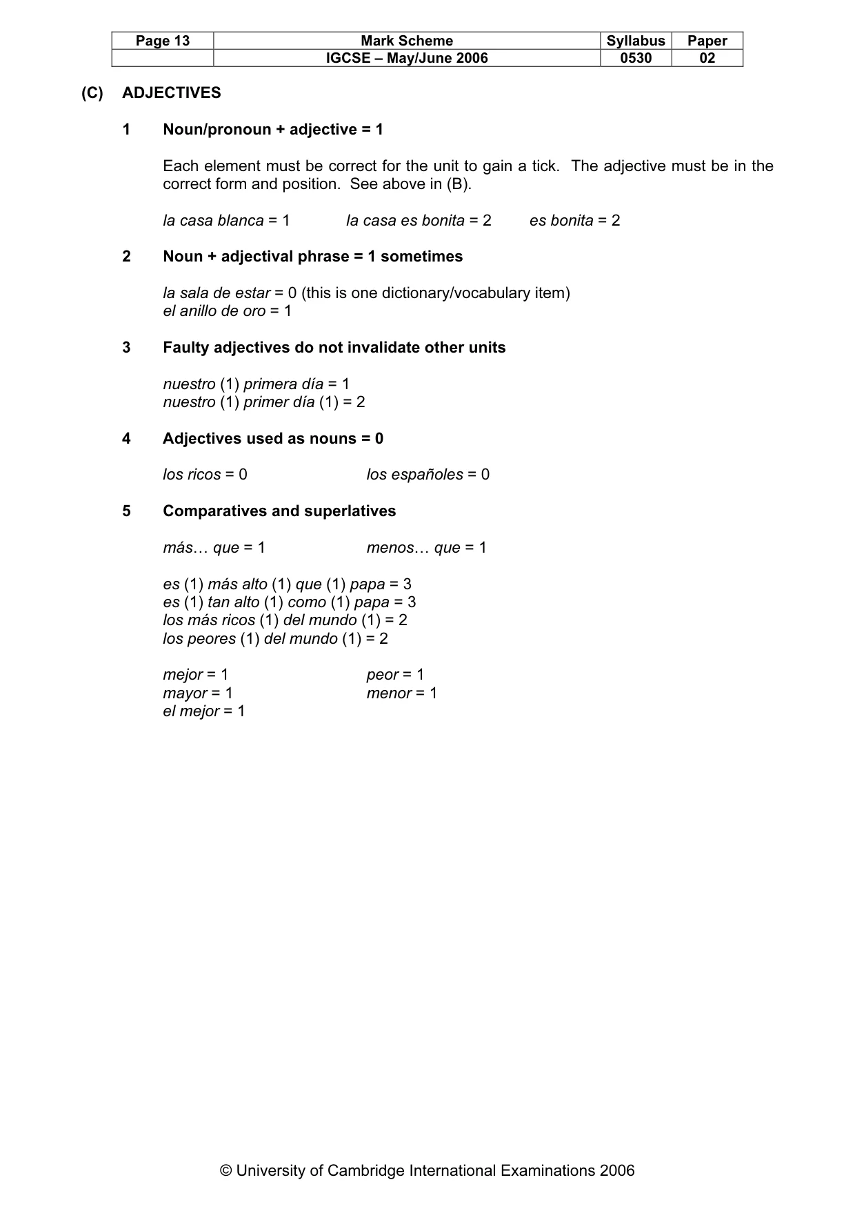 Mark scheme, page 14 of 18