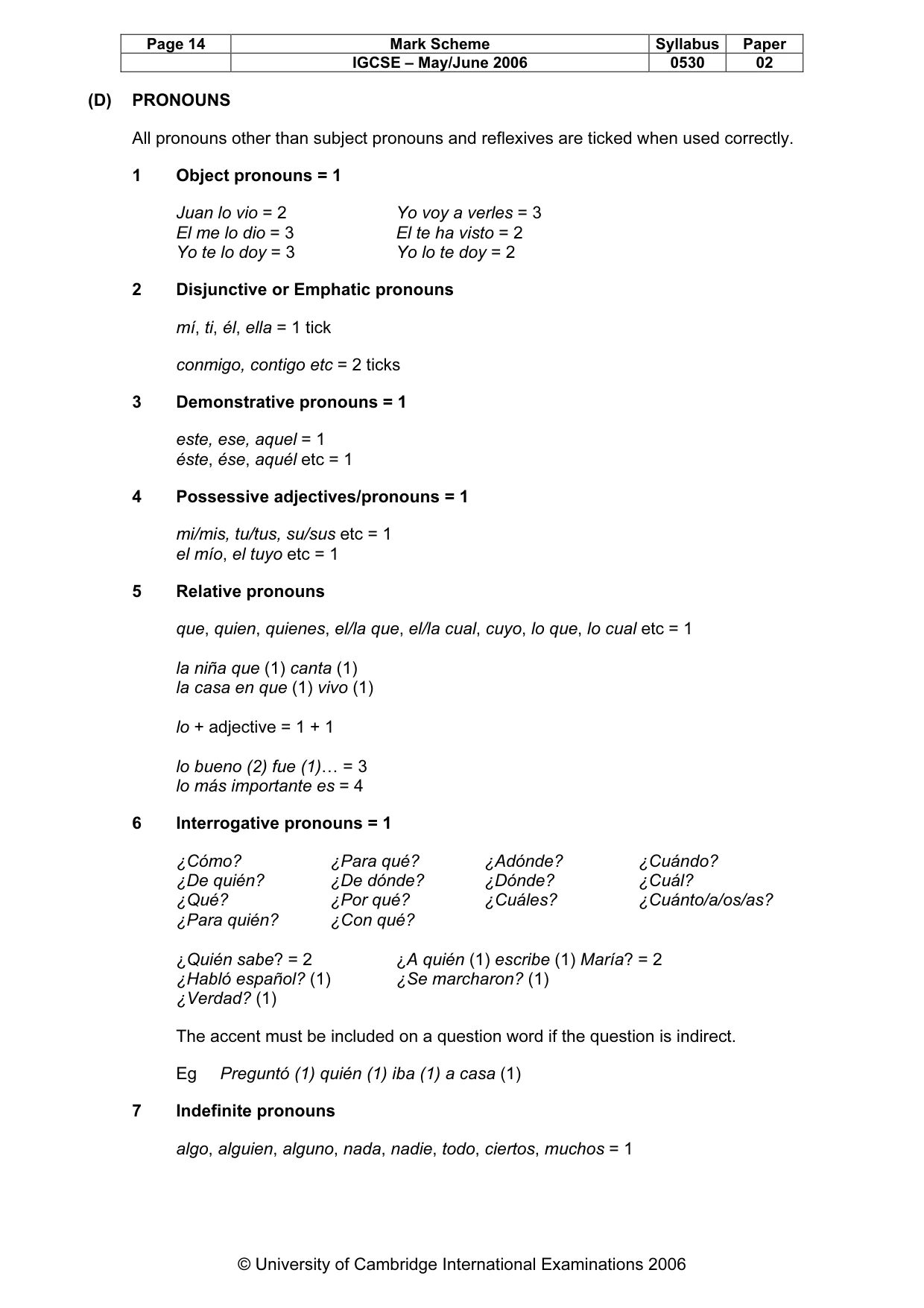 Mark scheme, page 15 of 18