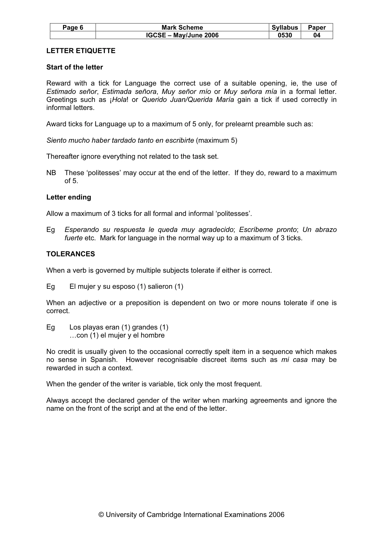 Mark scheme, page 7 of 15