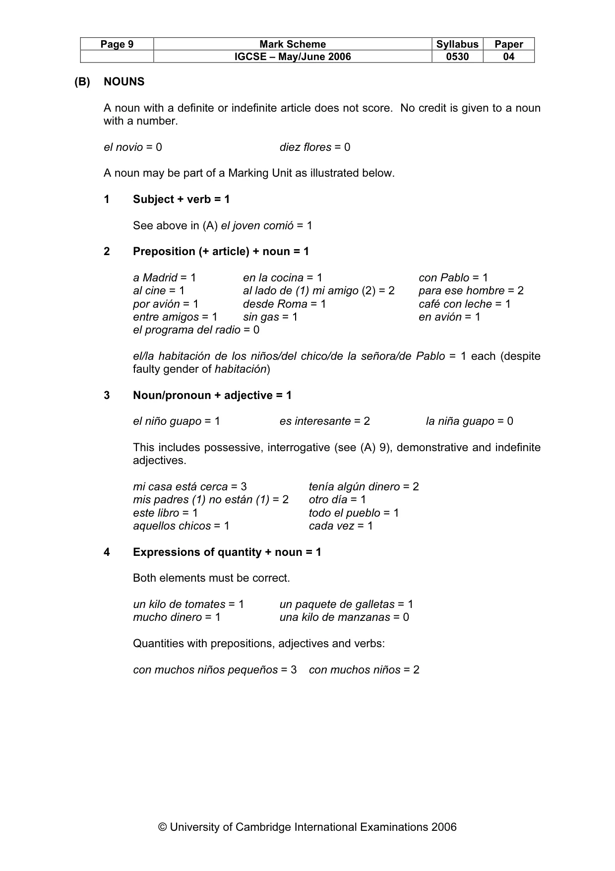 Mark scheme, page 10 of 15