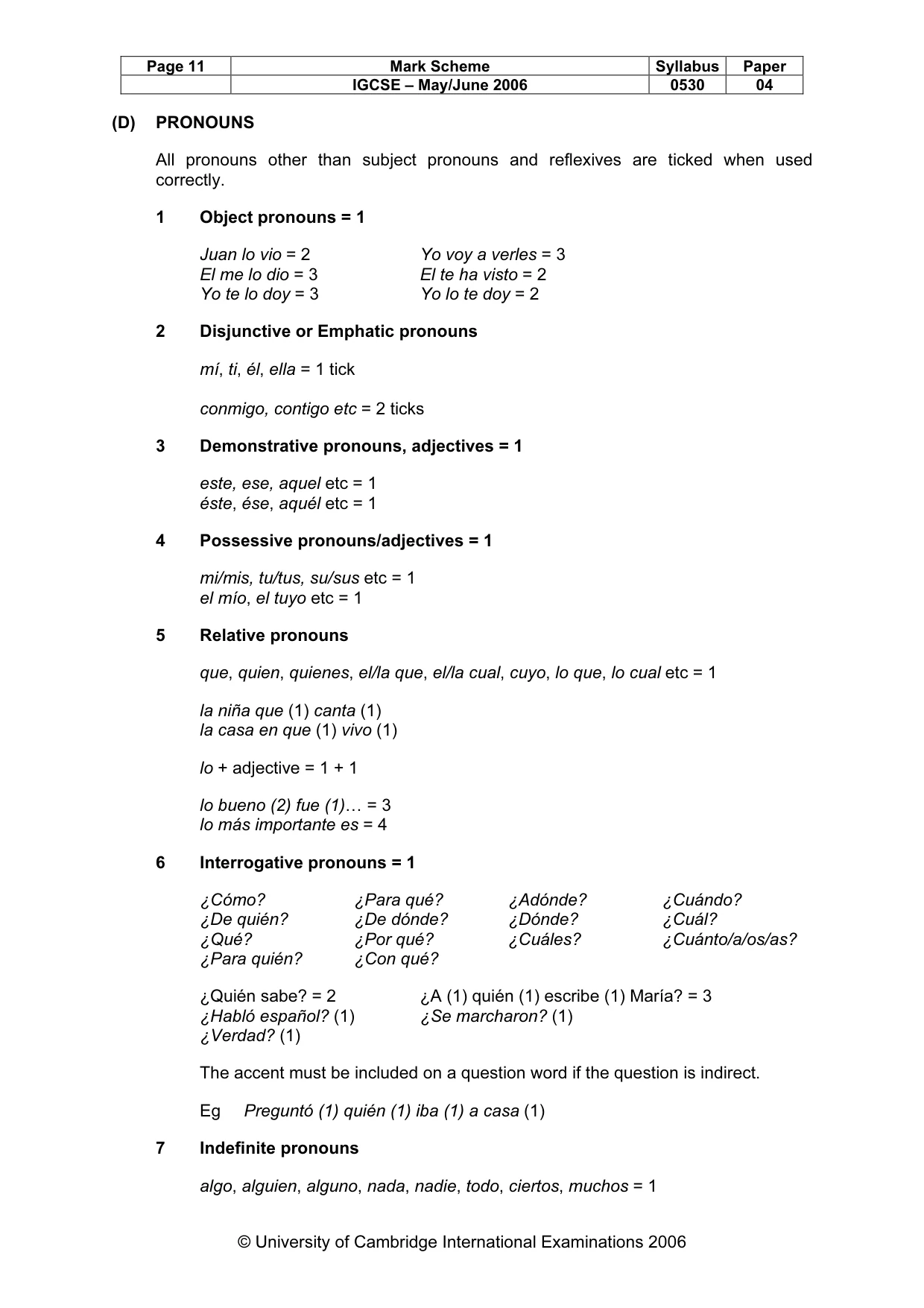 Mark scheme, page 12 of 15