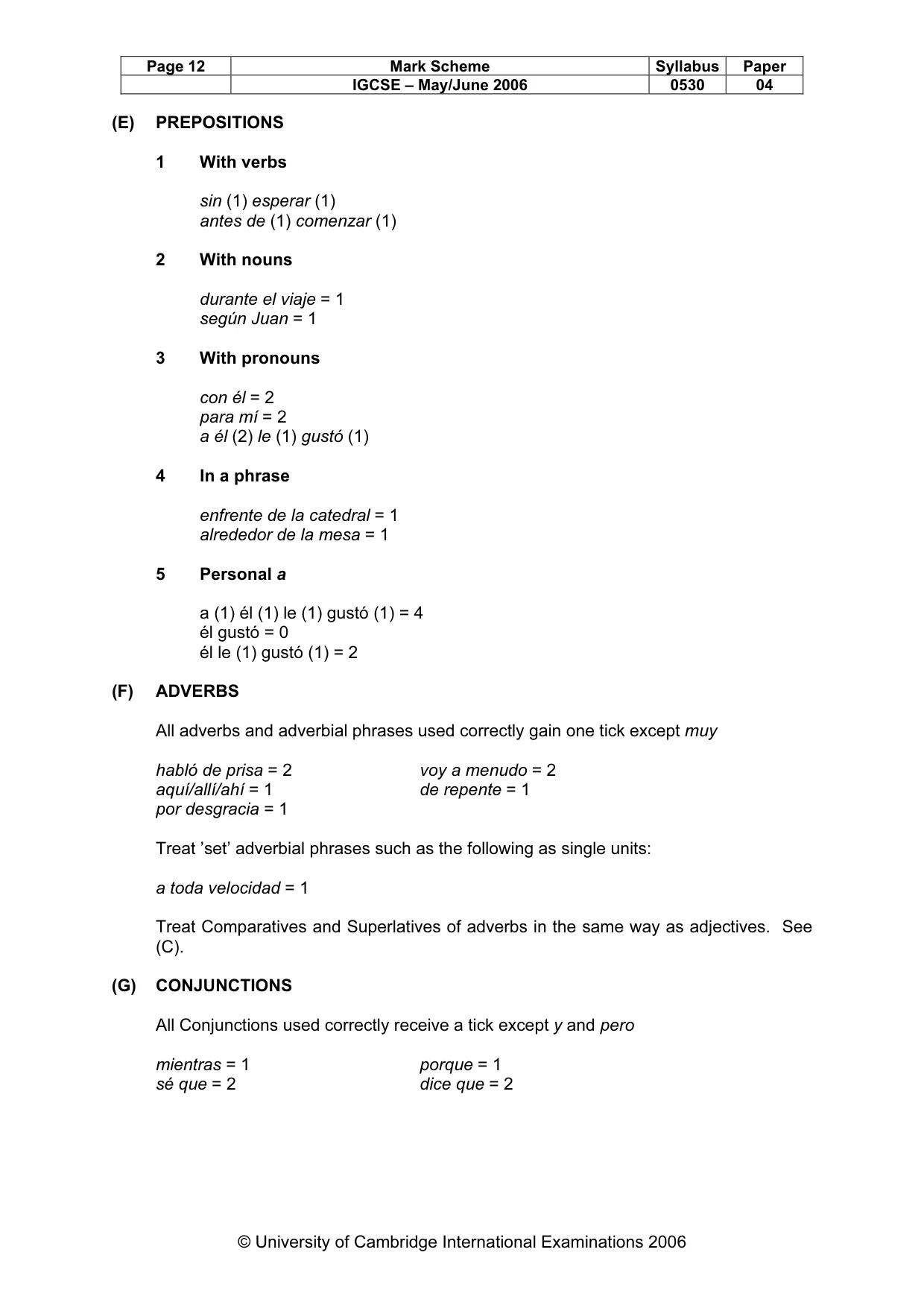 Mark scheme, page 13 of 15