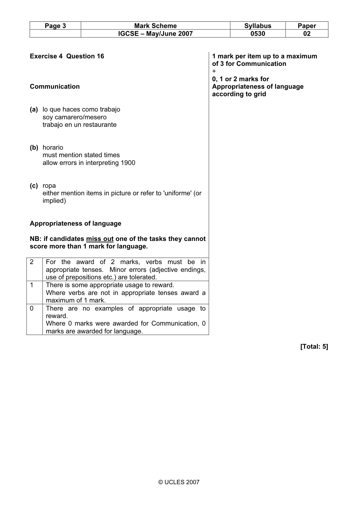 Mark scheme, page 3 of 20