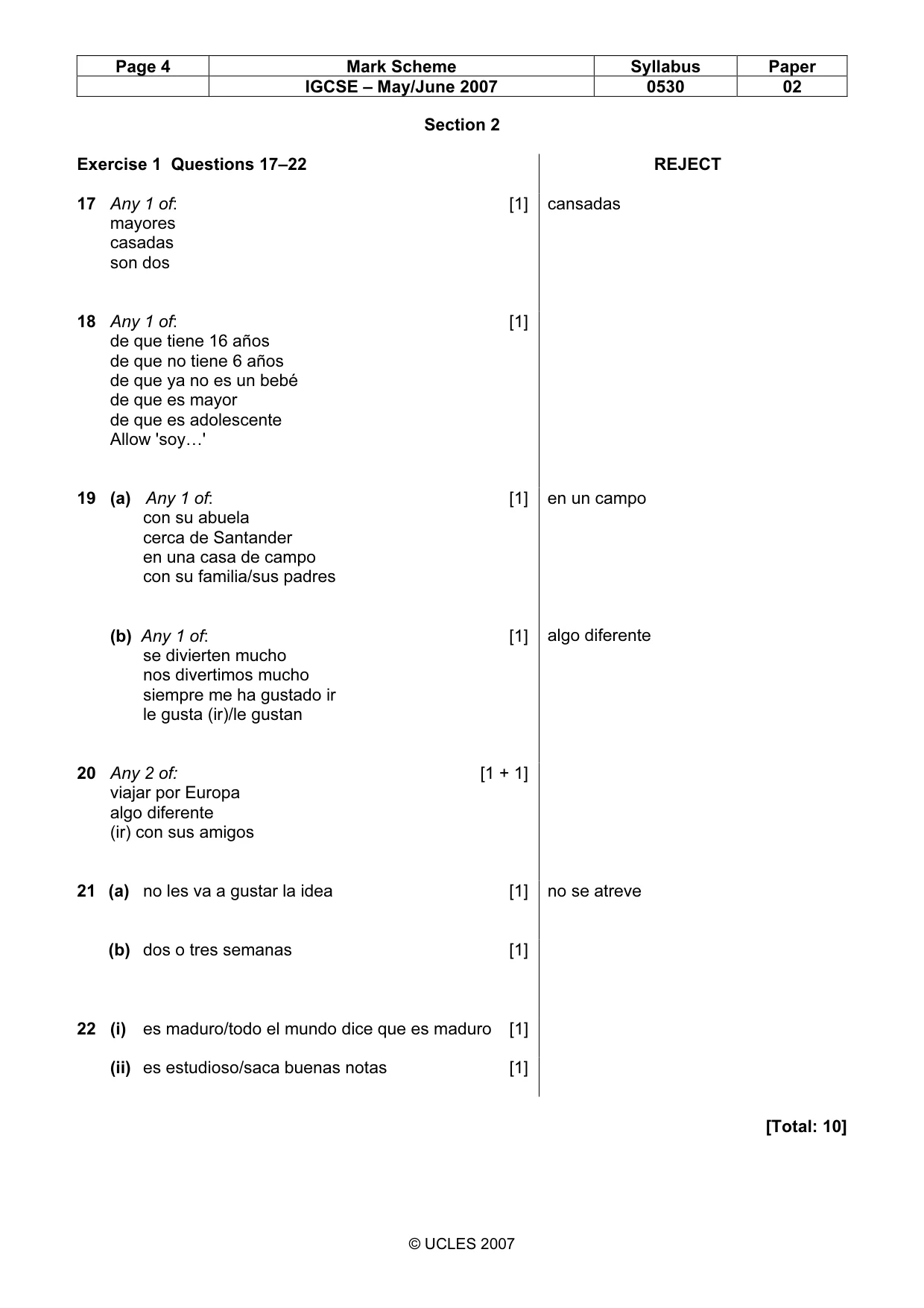 Mark scheme, page 4 of 20