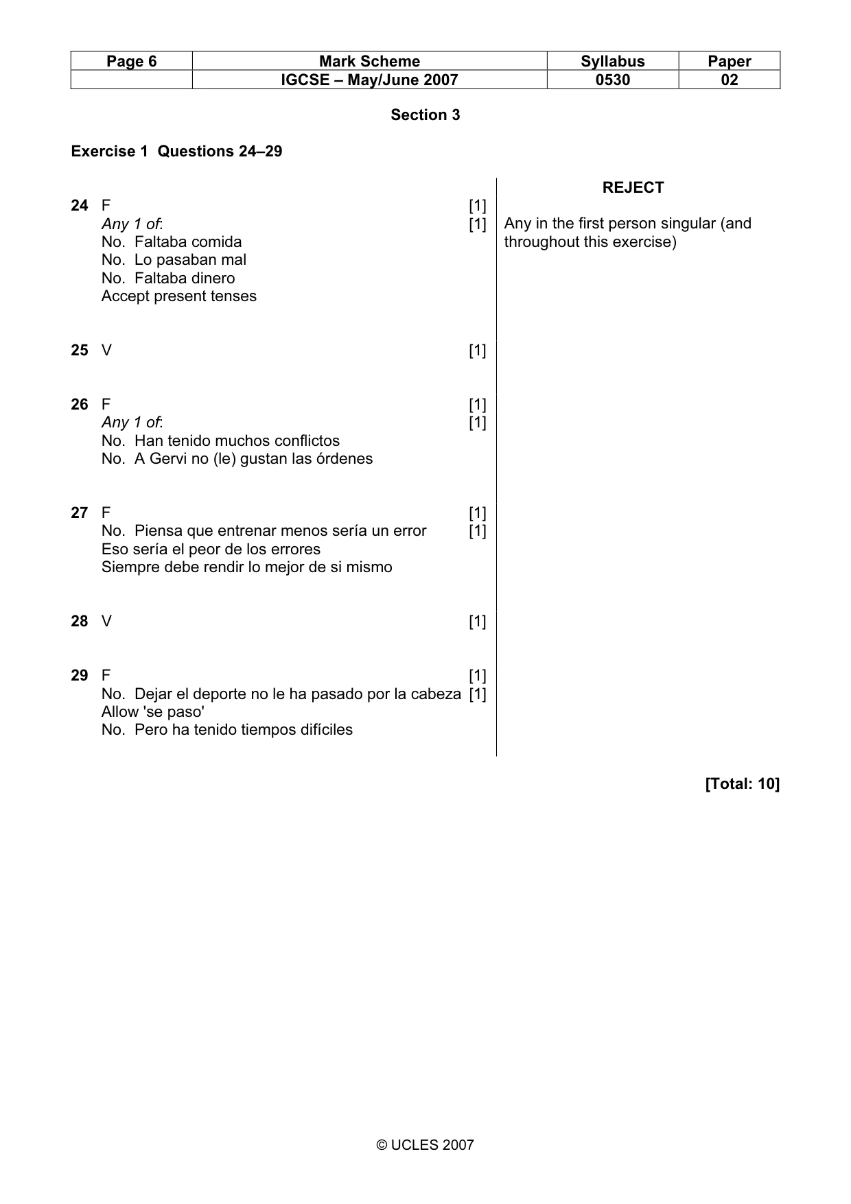 Mark scheme, page 6 of 20