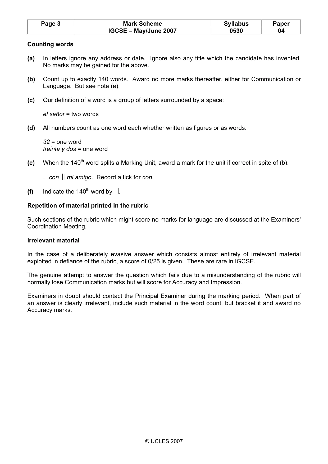 Mark scheme, page 3 of 17
