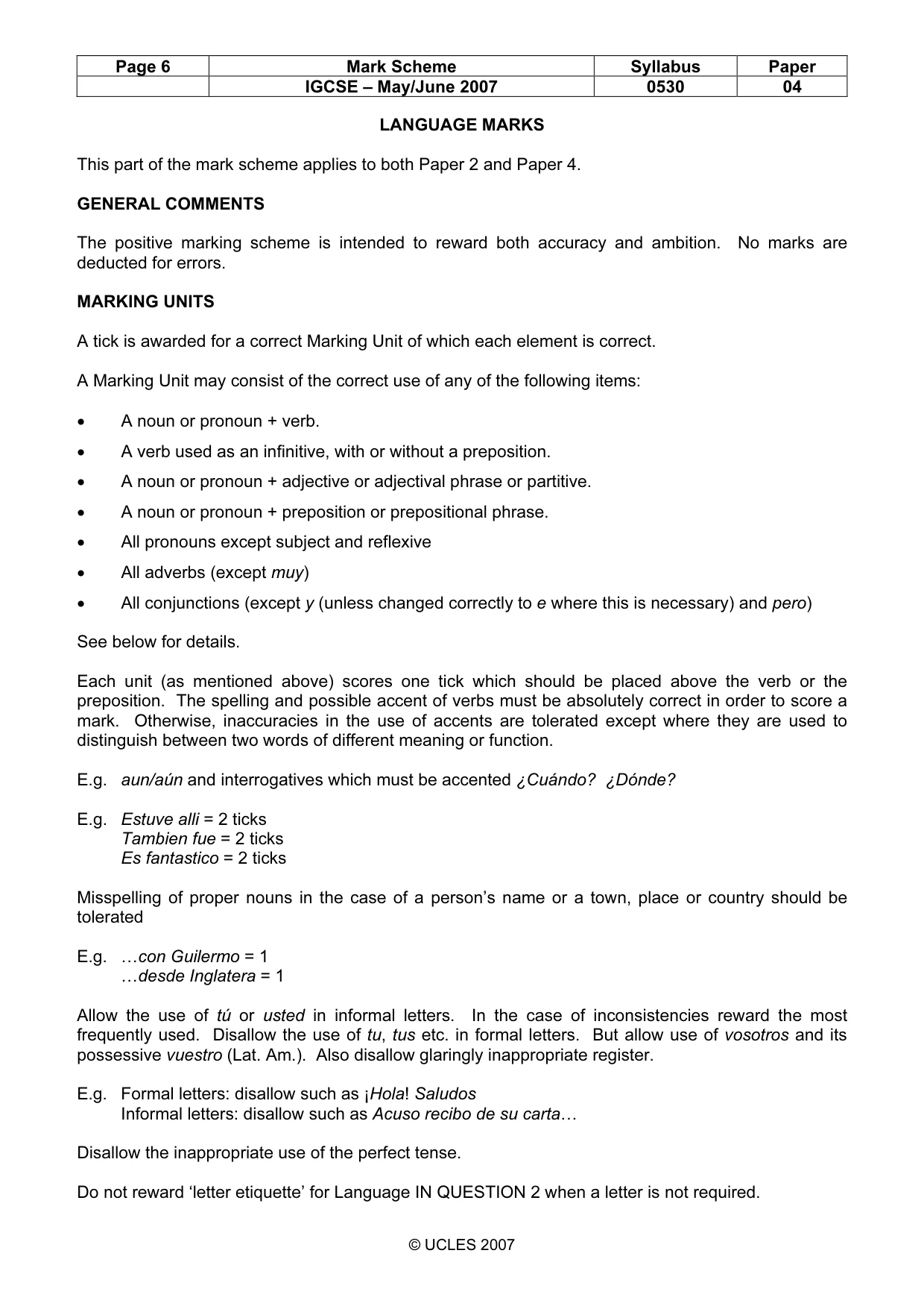 Mark scheme, page 6 of 17