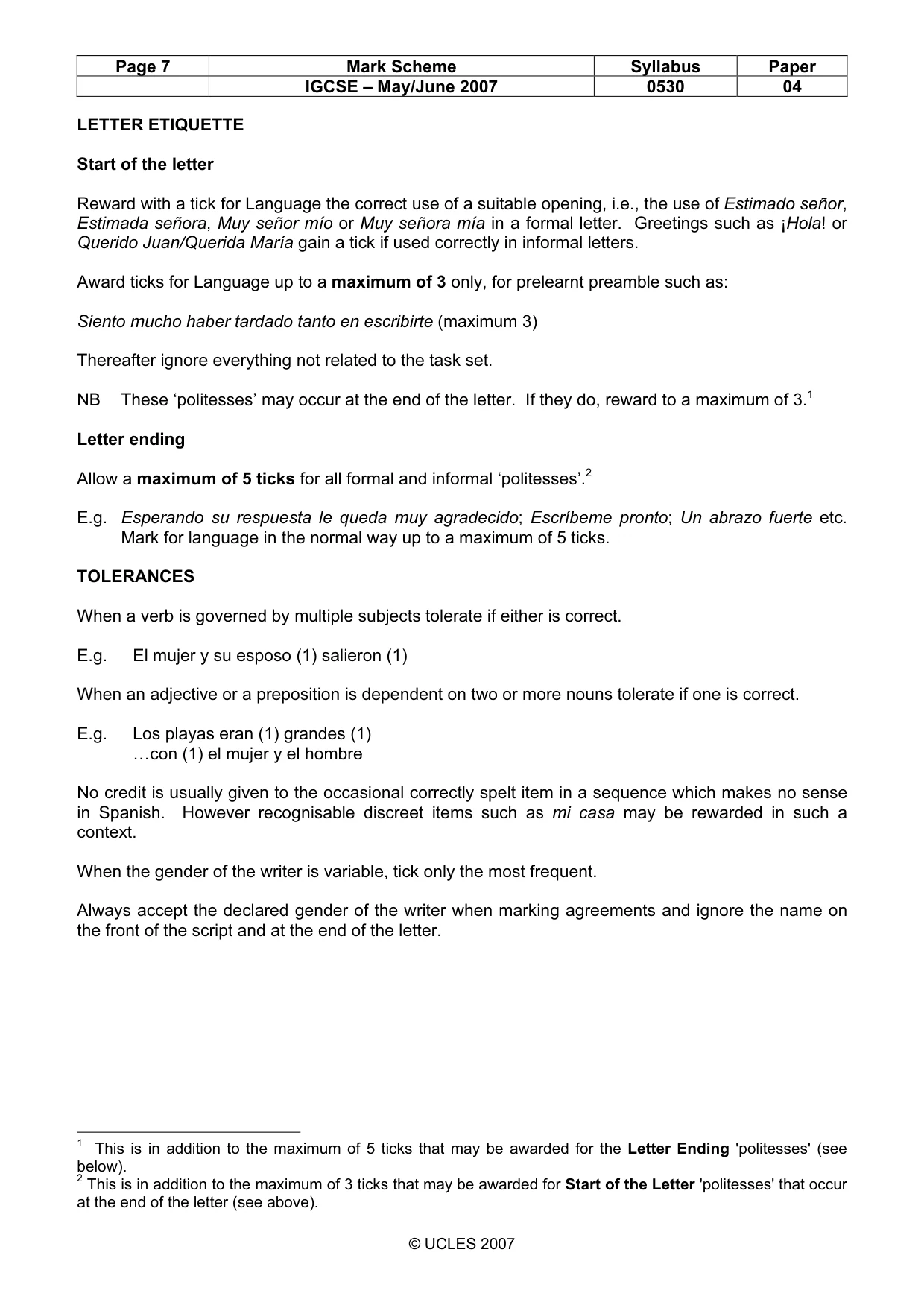 Mark scheme, page 7 of 17