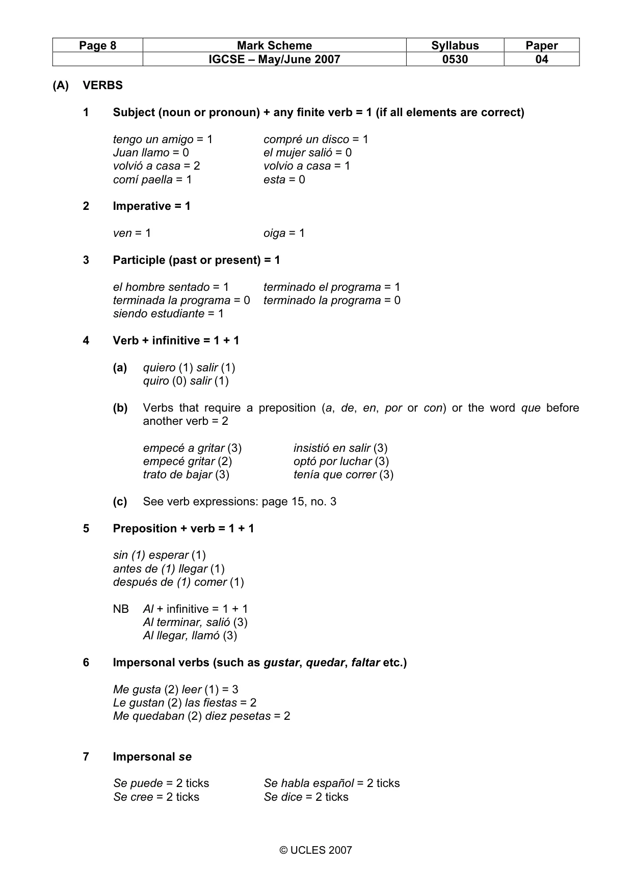 Mark scheme, page 8 of 17
