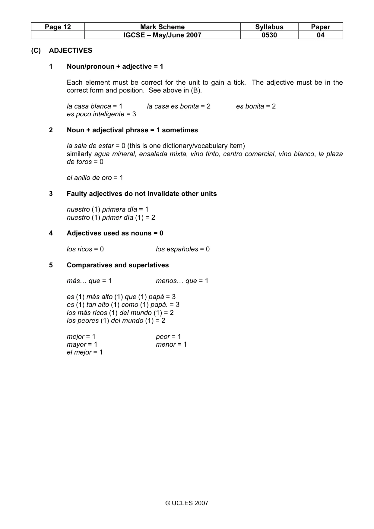 Mark scheme, page 12 of 17