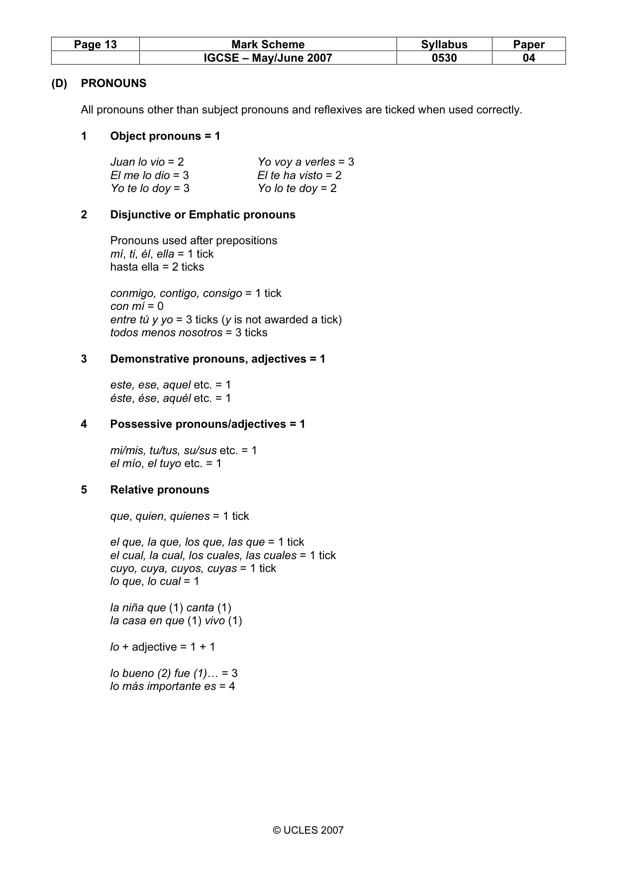 Mark scheme, page 13 of 17