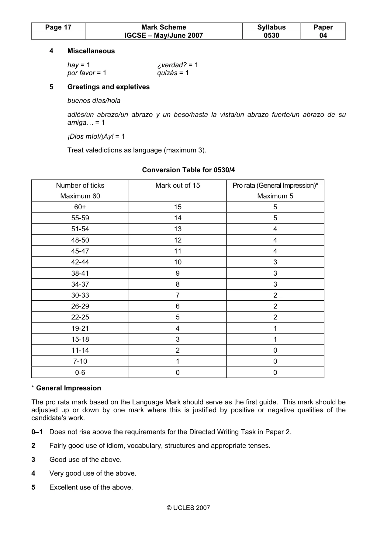 Mark scheme, page 17 of 17