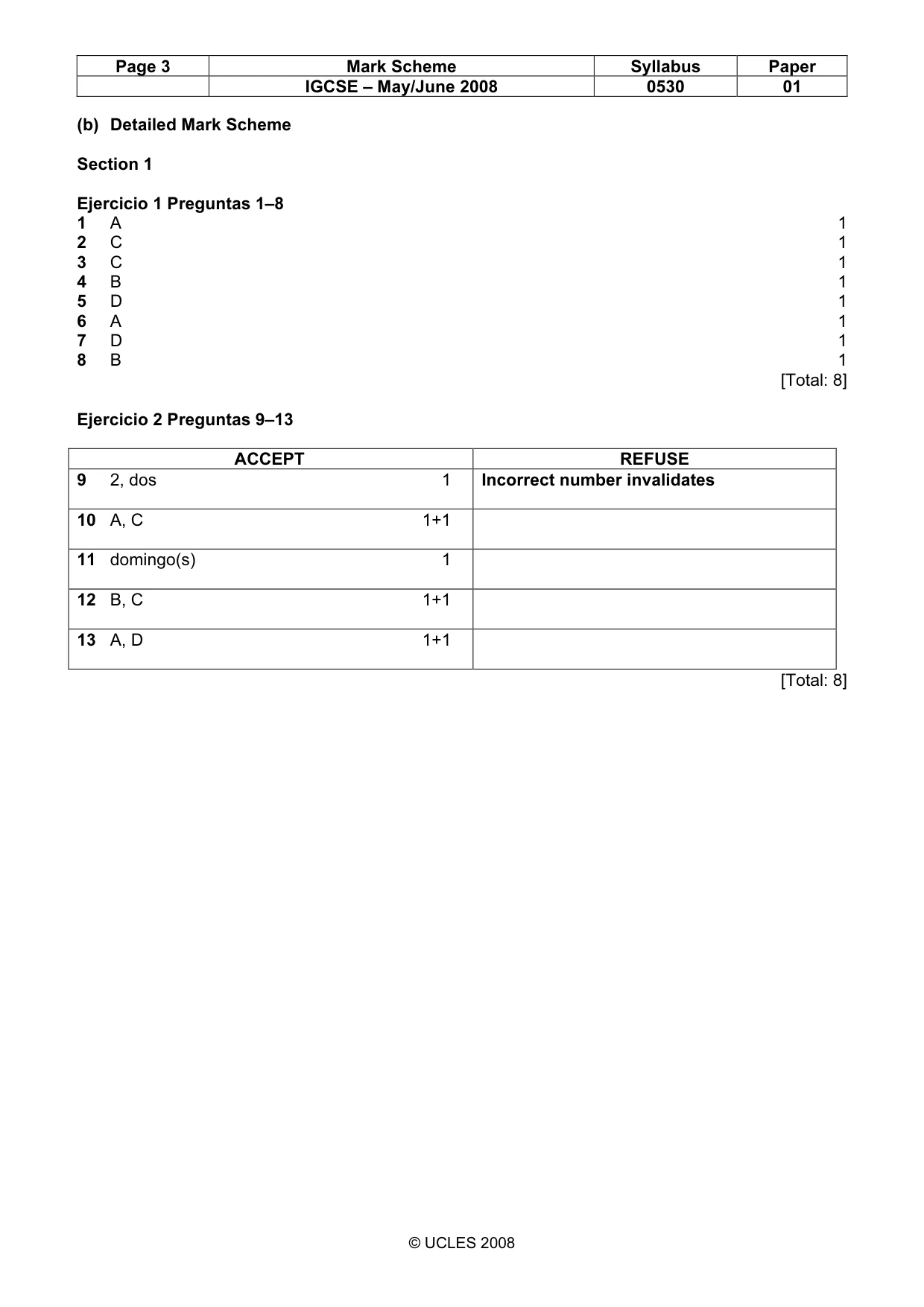 Mark scheme, page 3 of 7