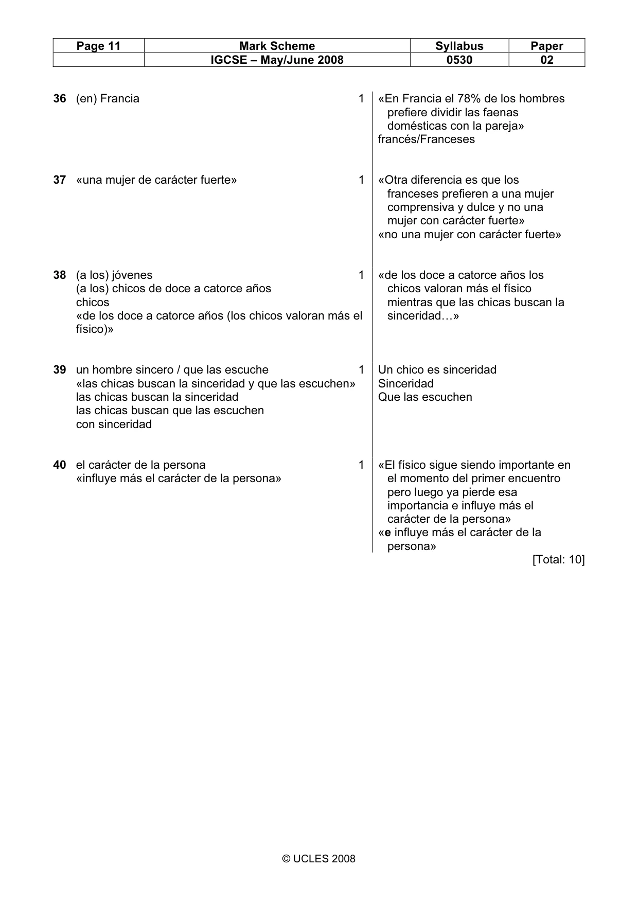Mark scheme, page 11 of 24