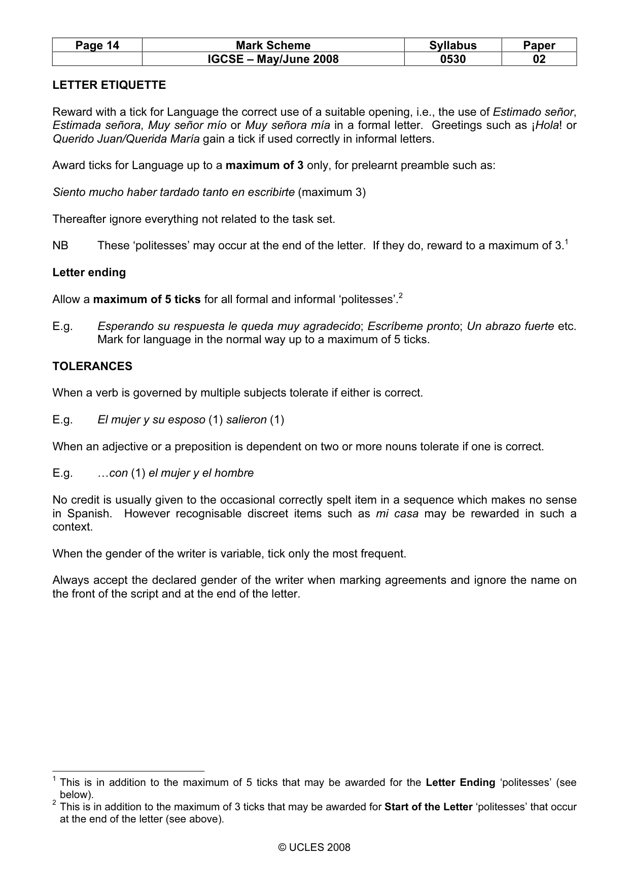 Mark scheme, page 14 of 24