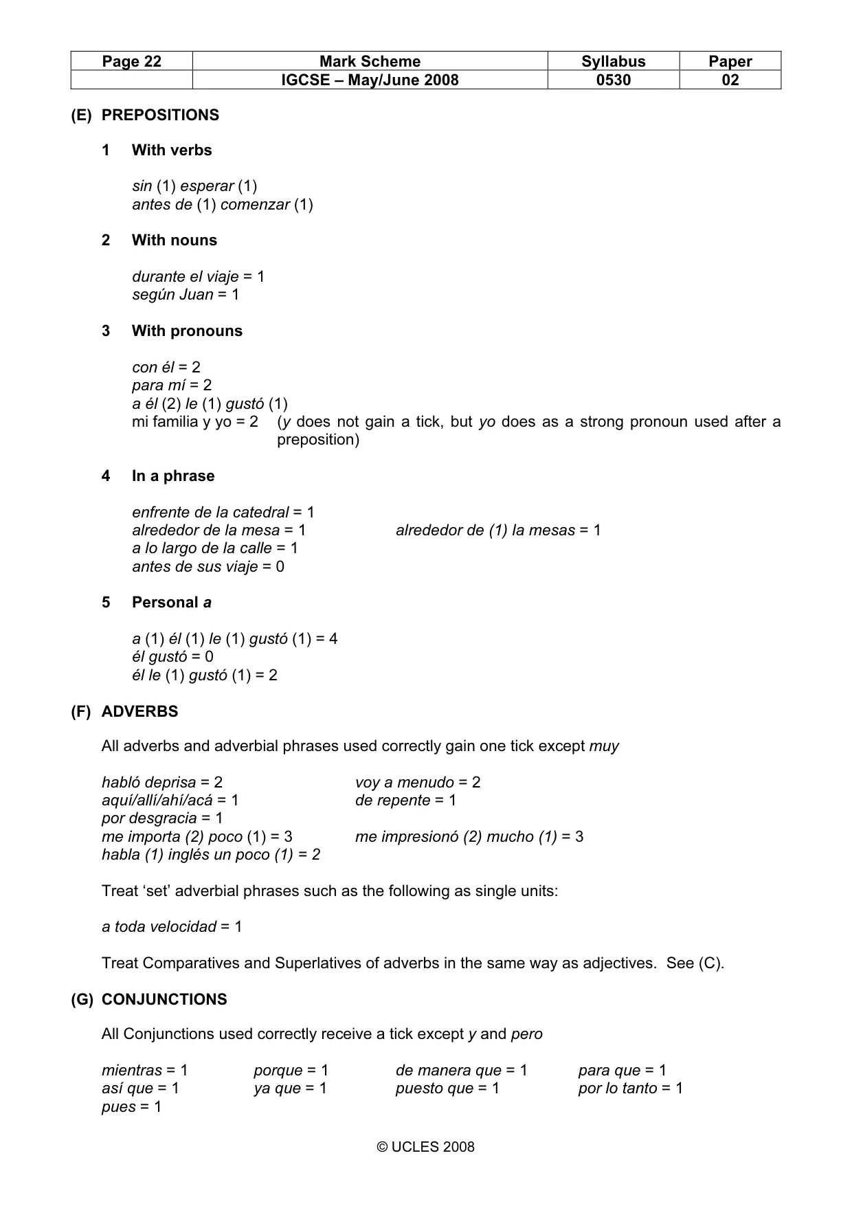 Mark scheme, page 22 of 24