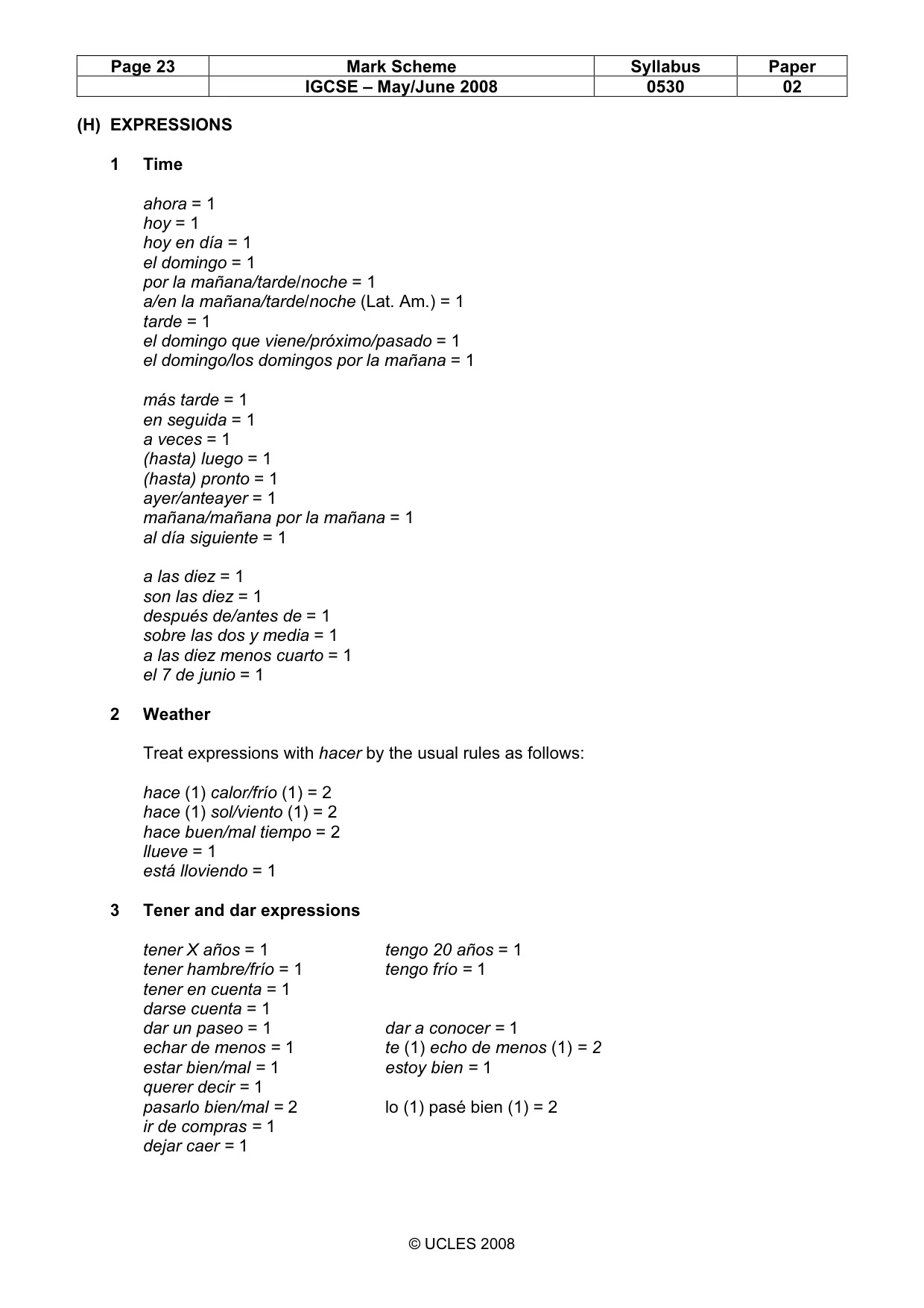 Mark scheme, page 23 of 24
