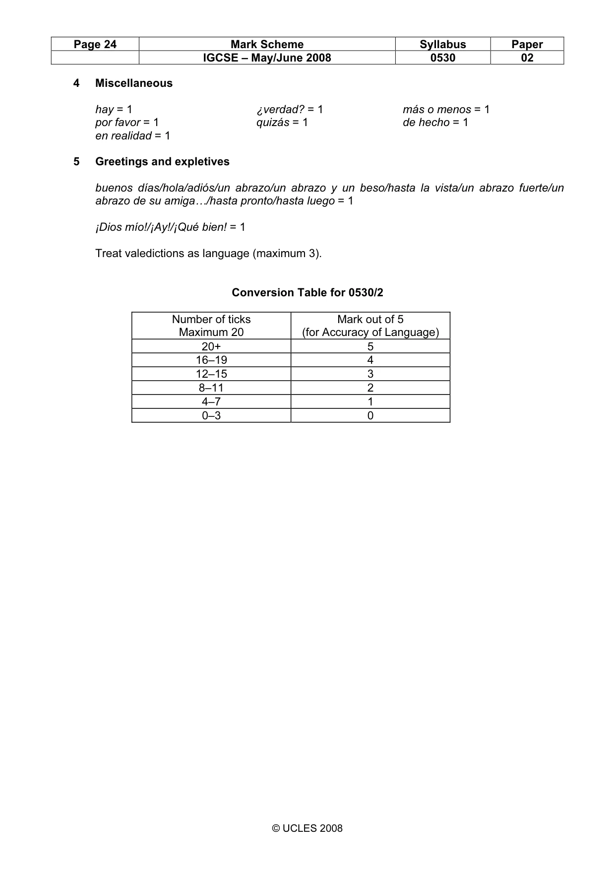 Mark scheme, page 24 of 24