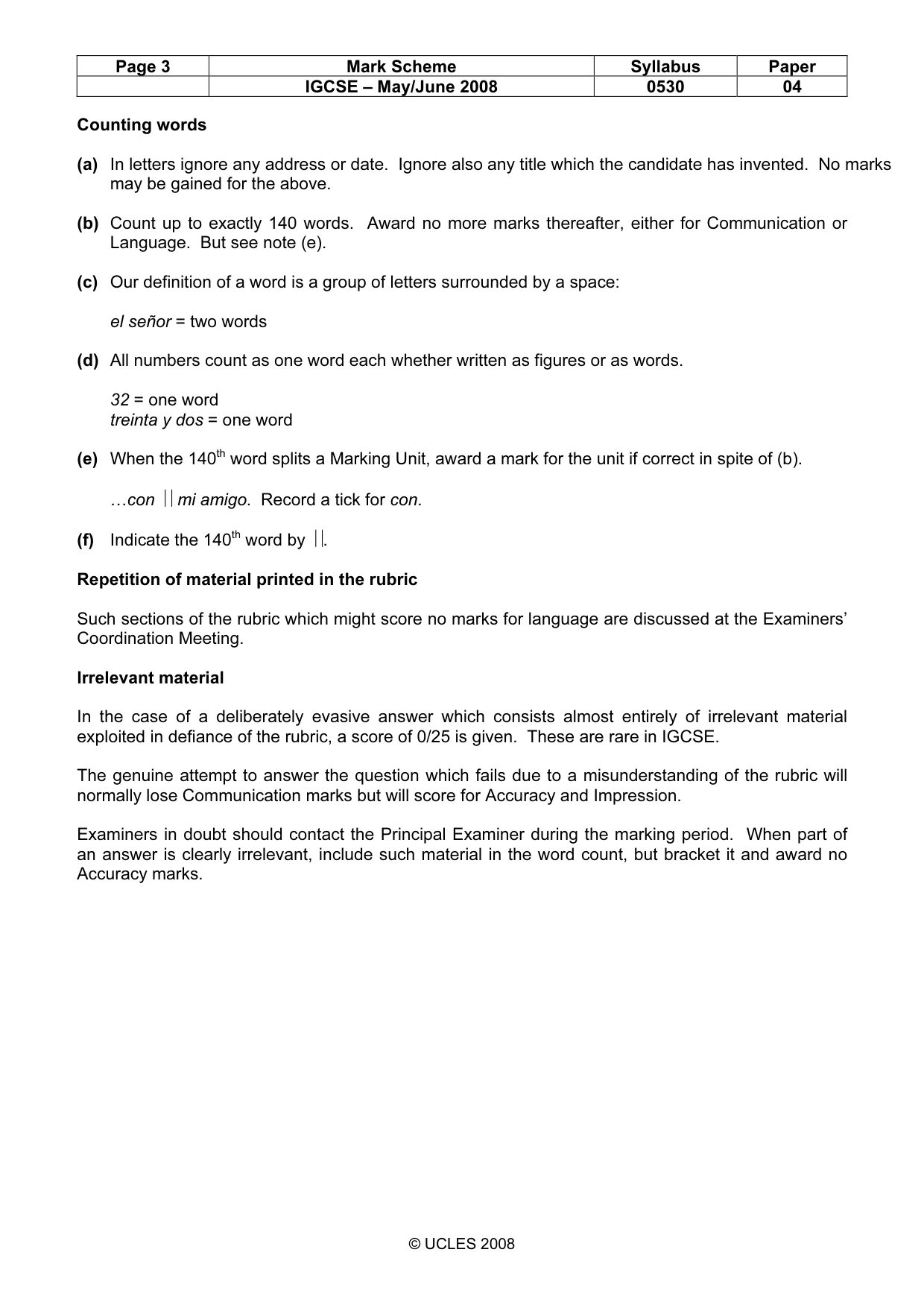 Mark scheme, page 3 of 17