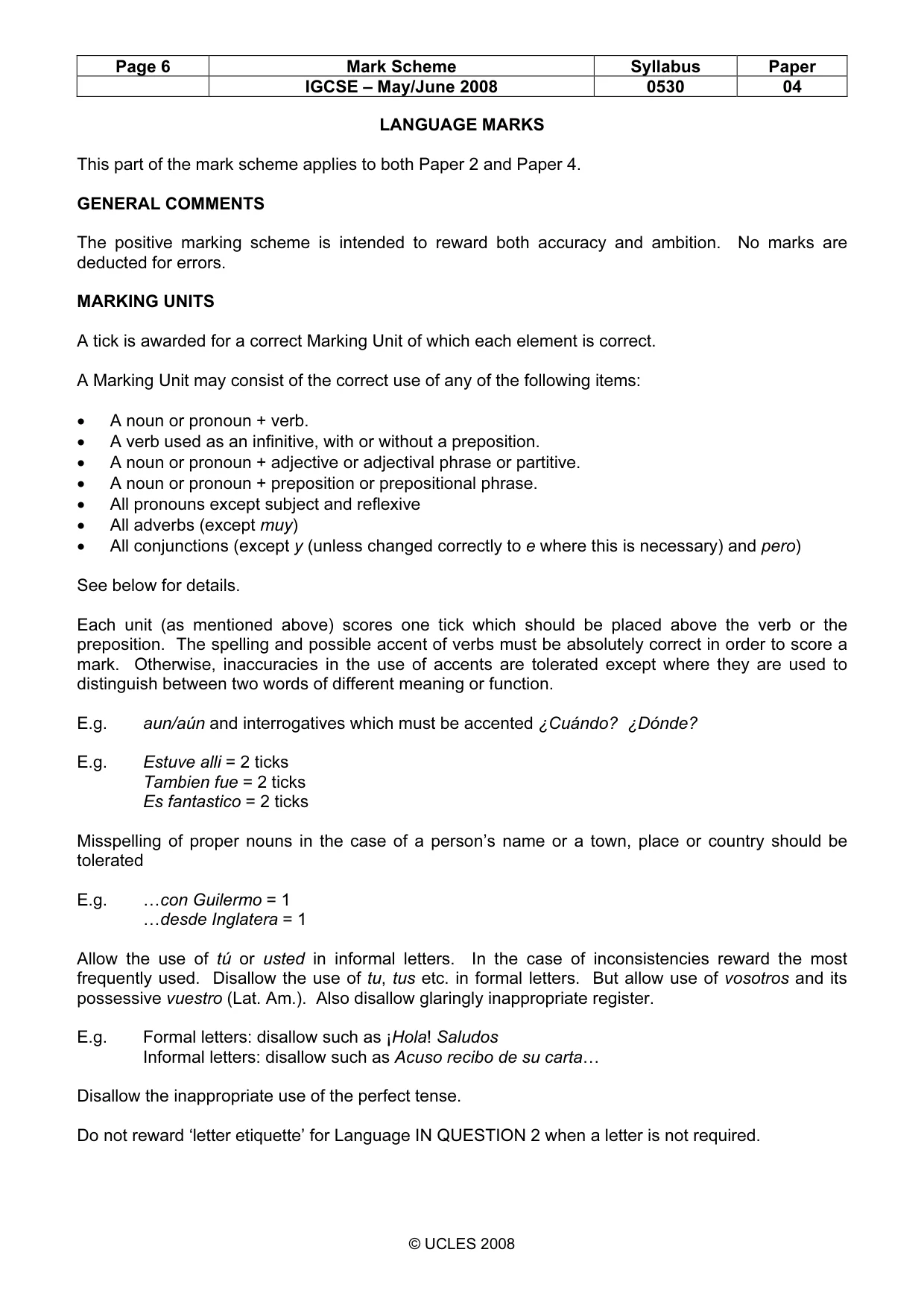 Mark scheme, page 6 of 17