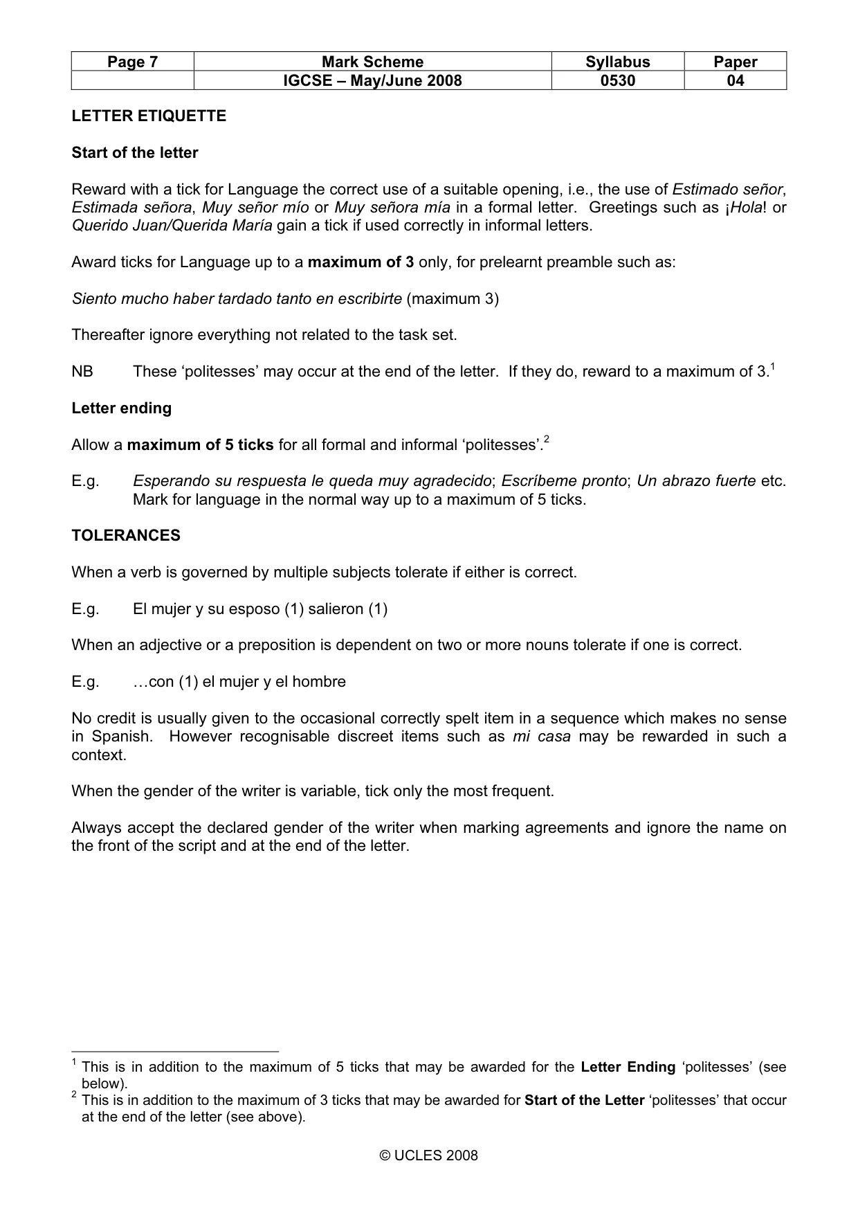 Mark scheme, page 7 of 17