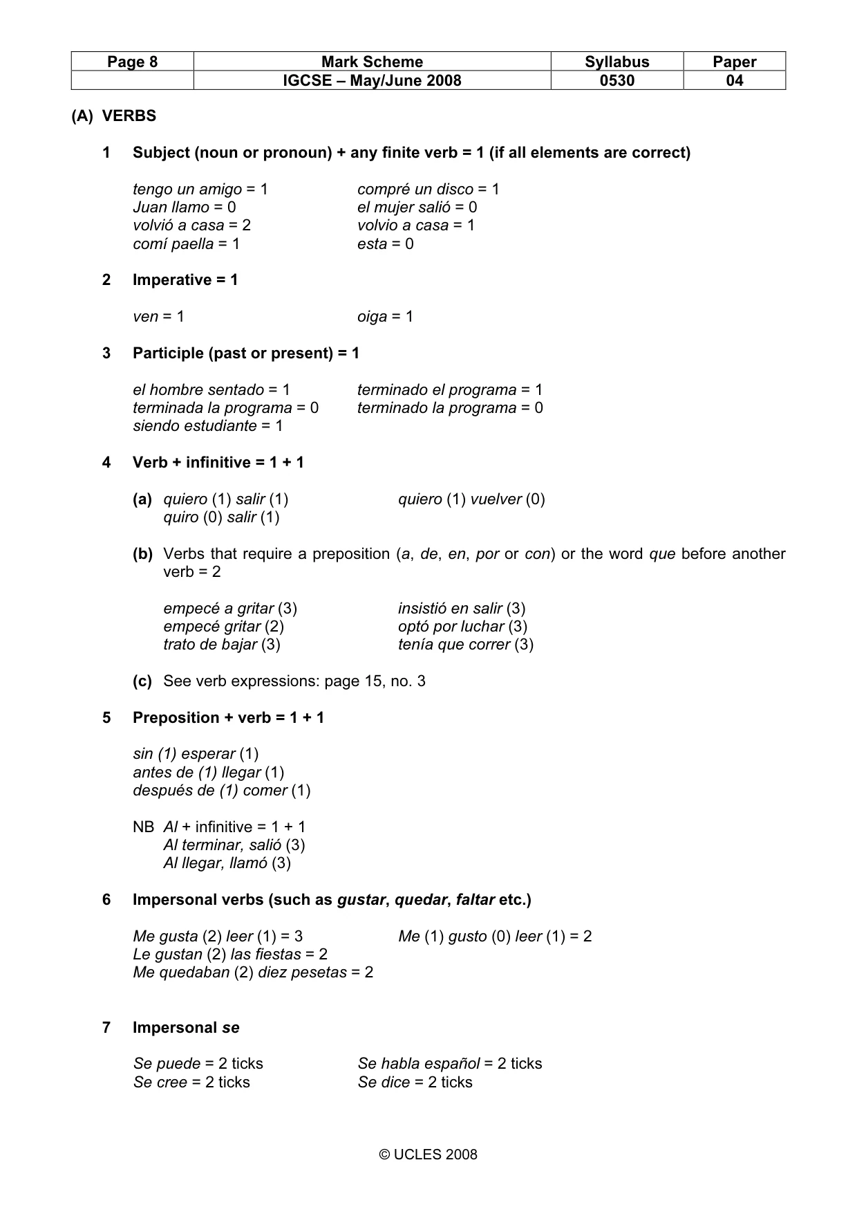 Mark scheme, page 8 of 17