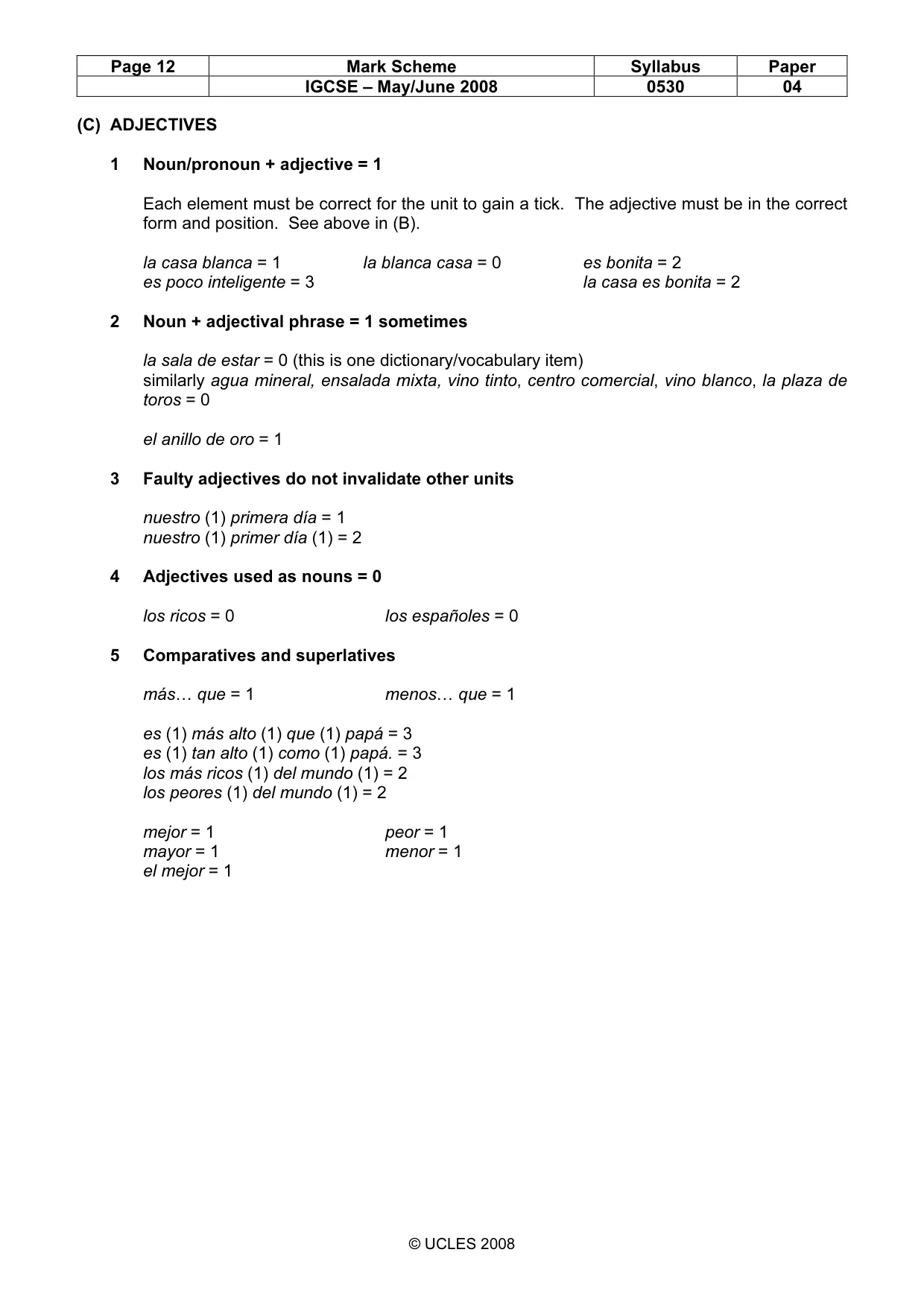 Mark scheme, page 12 of 17